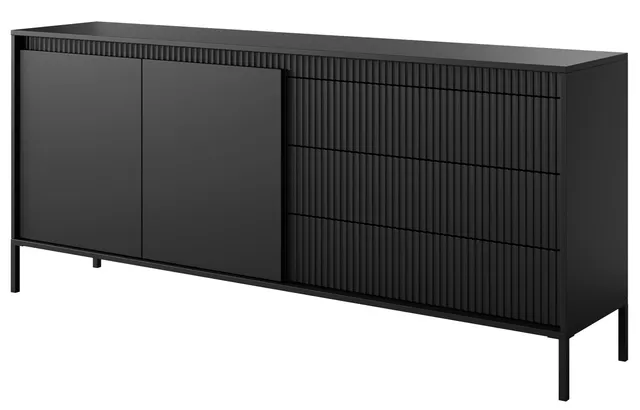 selsey-falsetto-zweit-rige-kommode-187-cm-mit-3-schubladen-geriffelte-fronten-sc image 1