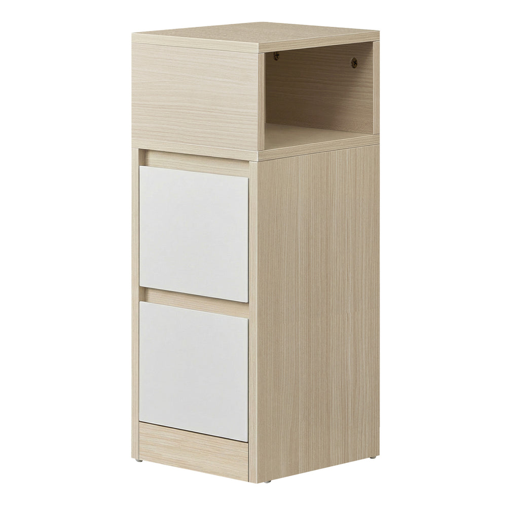 vasagle-schmaler-nachttisch-mit-2-schubladen-beistelltisch image 2