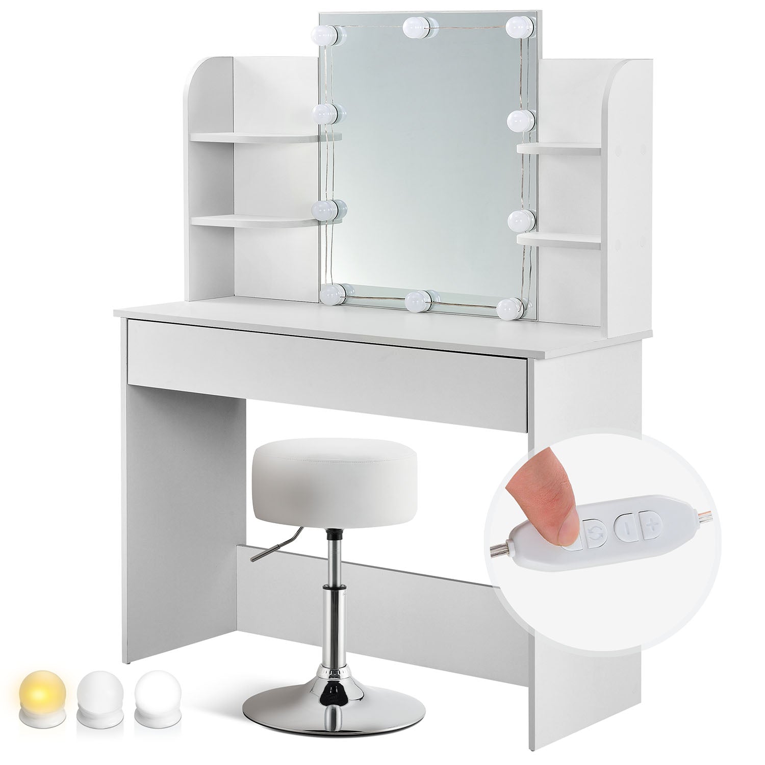 juskys-bella-schminktisch-mit-hocker-tonia-beleuchtet-mit-spiegel image 8