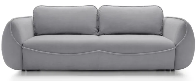 selsey-cutie-dreisitziges-schlafsofa-mit-stauraum-hellgrauer-samtstoff image 1