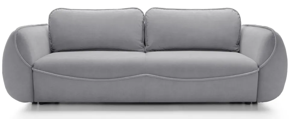 selsey-cutie-dreisitziges-schlafsofa-mit-stauraum-hellgrauer-samtstoff image 1