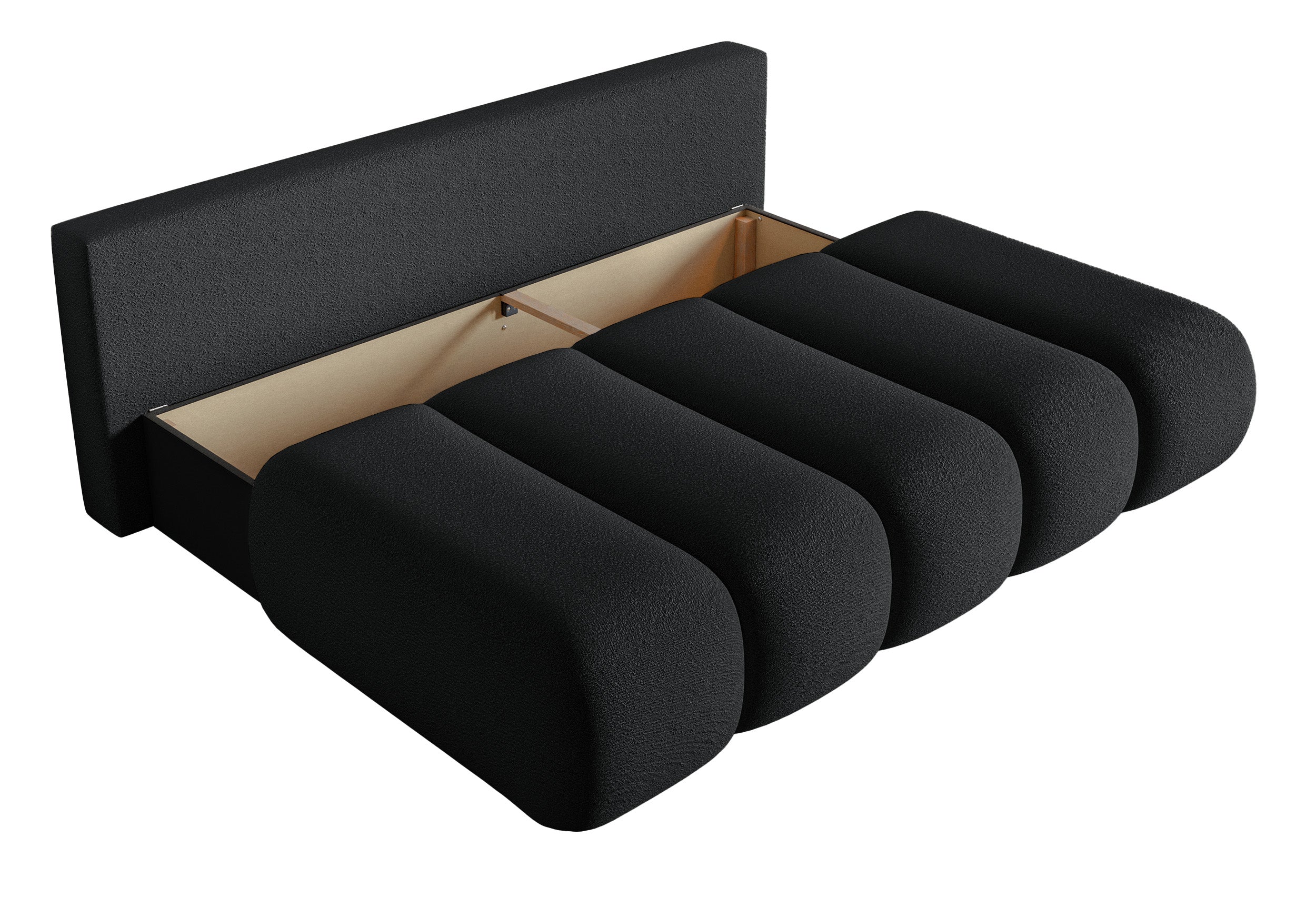 selsey-dandelino-mini-dreisitziges-sofa-mit-schlaffunktion-schwarzes-boucl image 7
