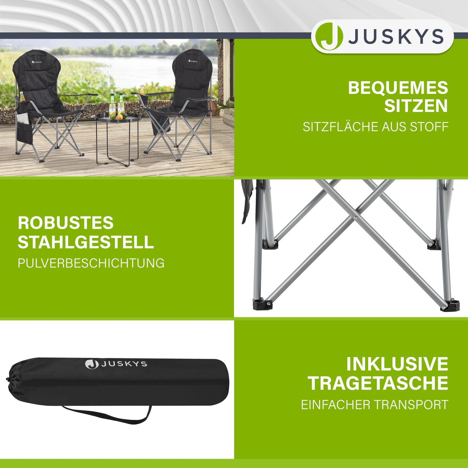 juskys-lido-campingstuhl-schwarz-faltstuhl-mit-getr-nkehalter-und-tasche image 3