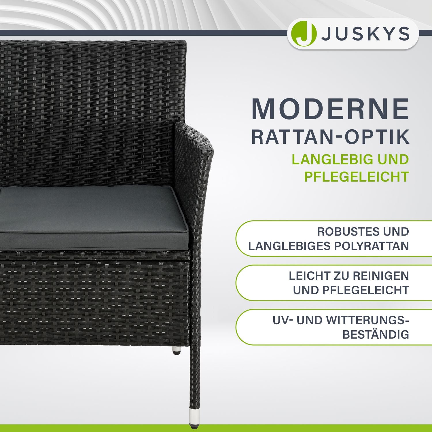 juskys-polyrattan-sitzbank-monaco-2-sitzer-schwarz-mit-tisch image 4