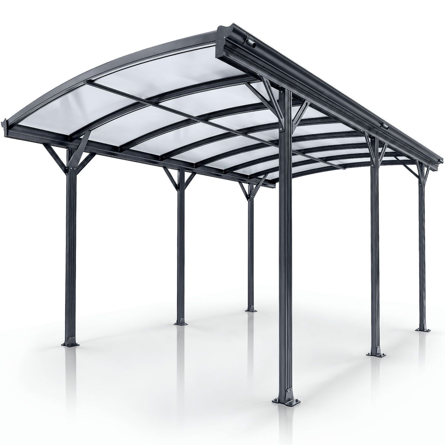 juskys-carport-5x3-m-mit-flachdach-alu-unterstand-diverse-modelle image 8