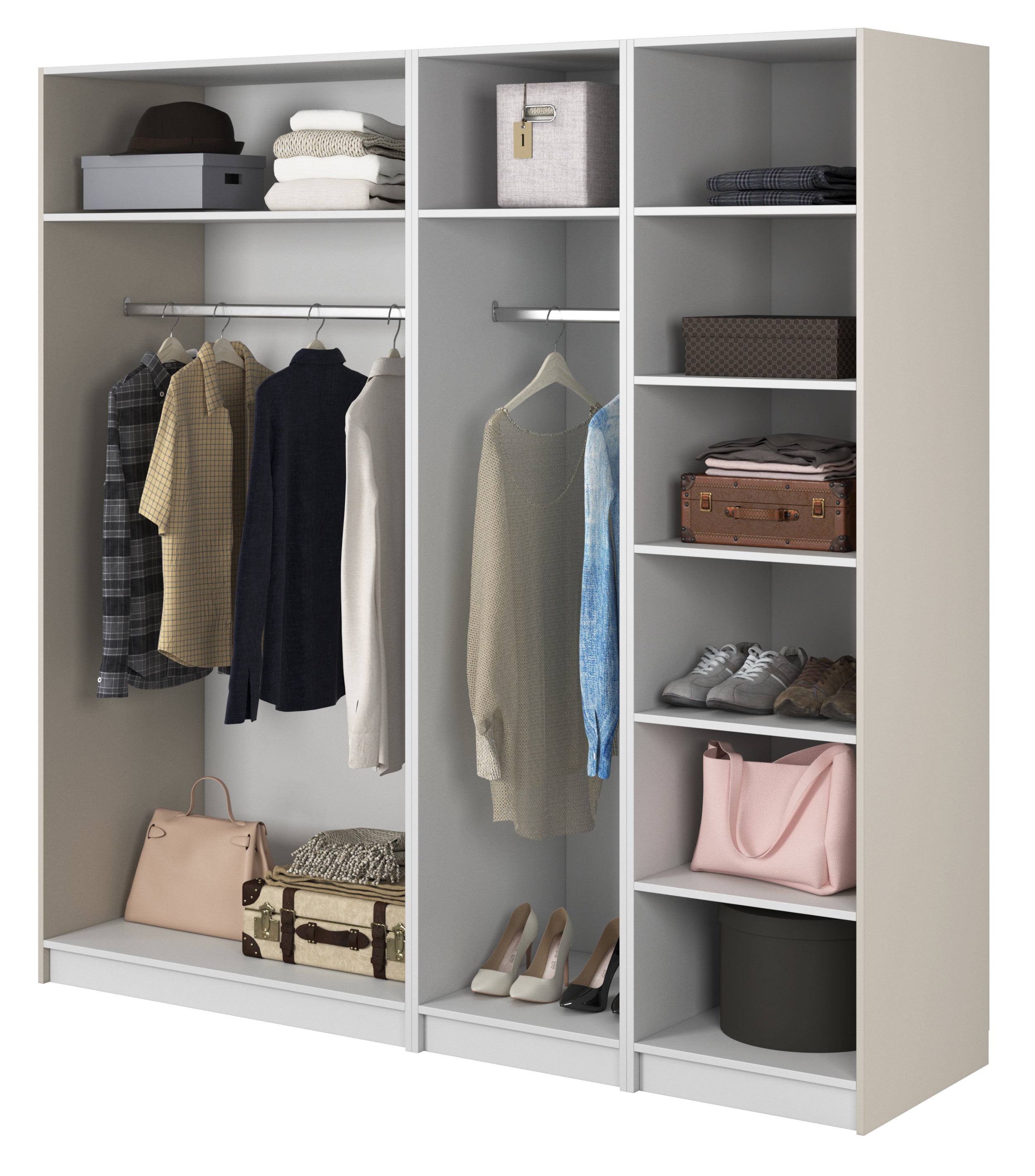 selsey-moonir-kleiderschrank-4-t-rig-200-cm-grau-beige-mit-stangen-und-regalen image 3