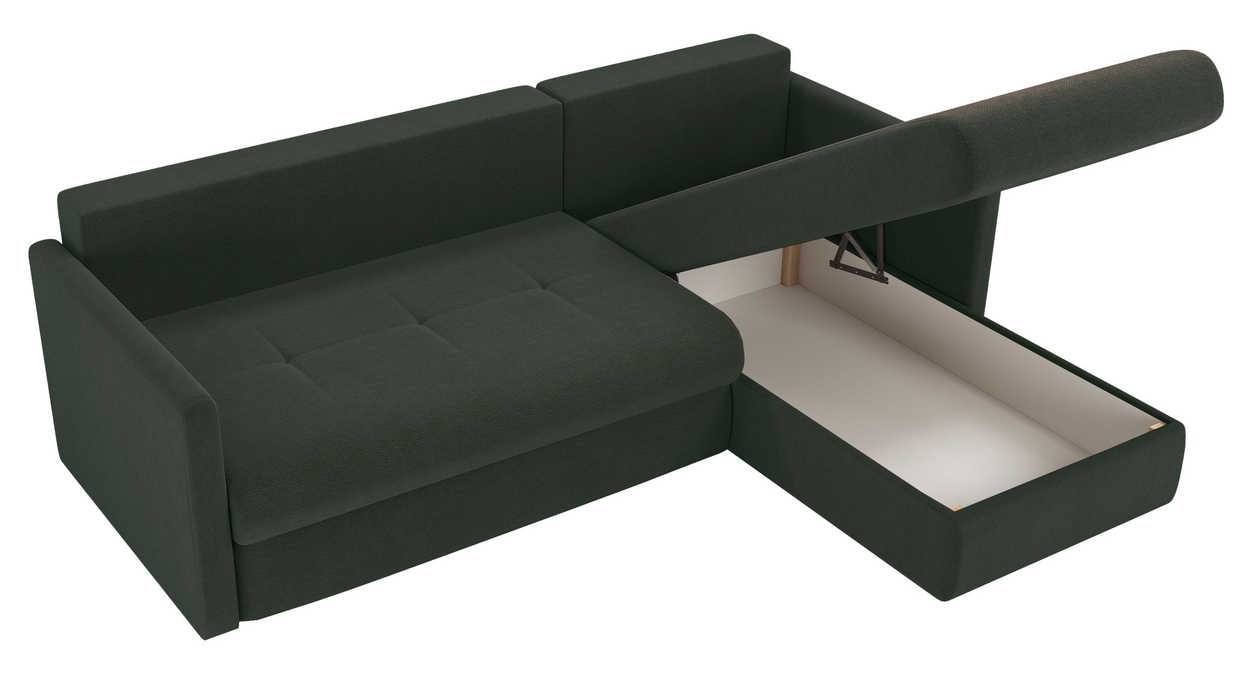 selsey-lorro-eckcouch-l-form-universell-mit-schlaffunktion-dunkelgr-ner-chenille image 5