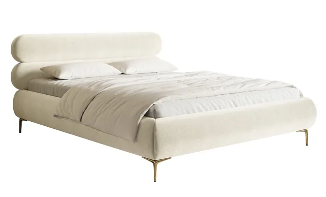 selsey-roule-gepolstertes-bett-160x200-cm-mit-stauraum-creme-samt-goldf-e image 1