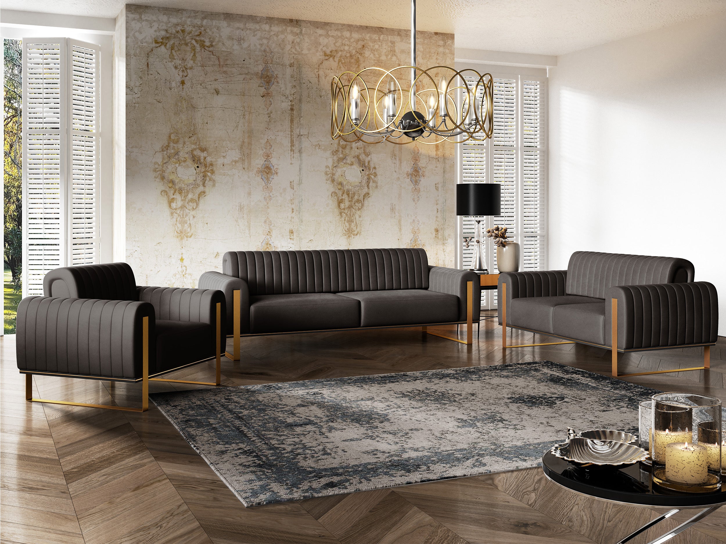selsey-parissa-zweisitziges-sofa-dunkelgrau-samt image 3