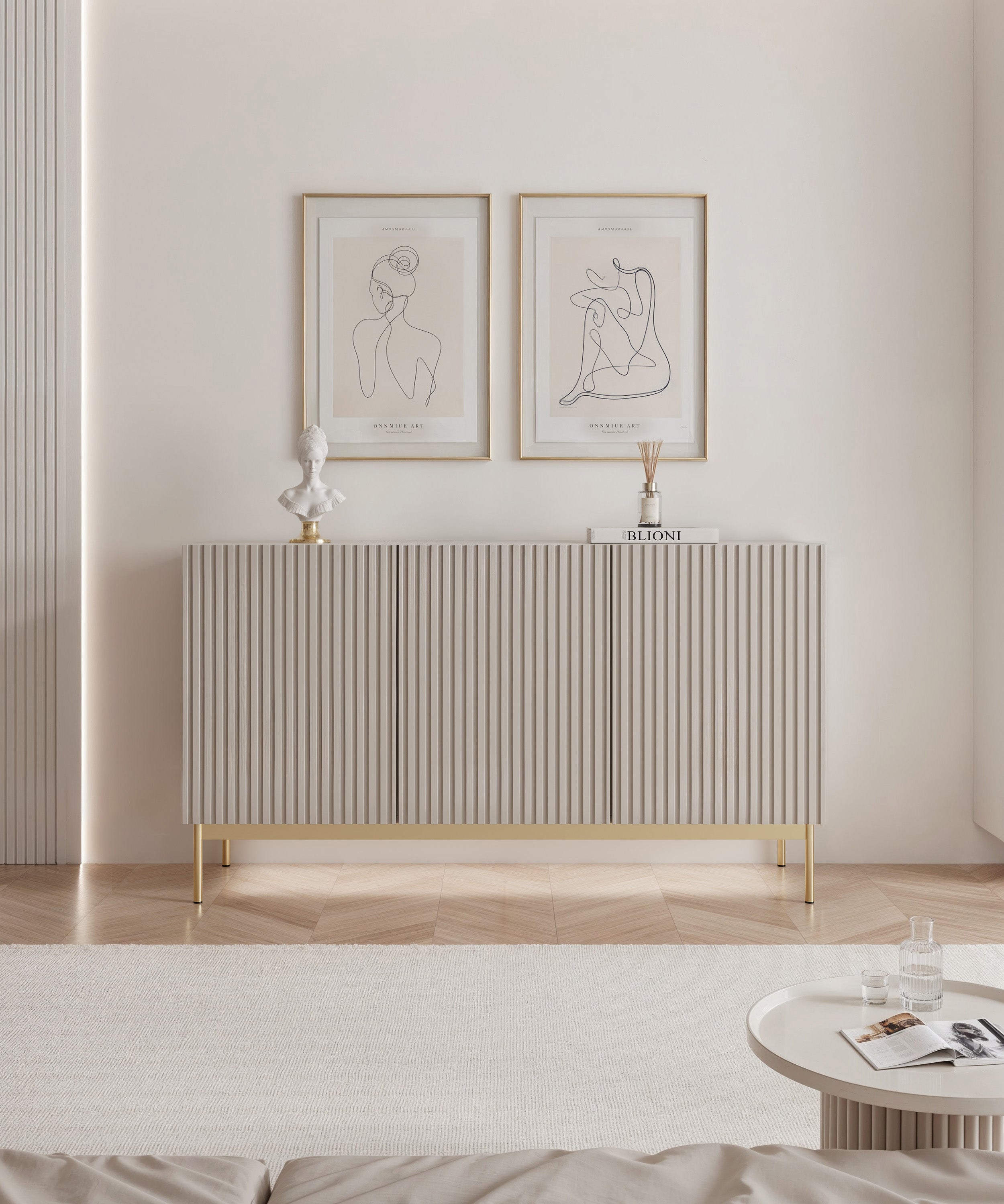 selsey-linearis-3-t-rige-kommode-138-cm-mit-led-kaschmir-auf-goldenen-beinen image 4
