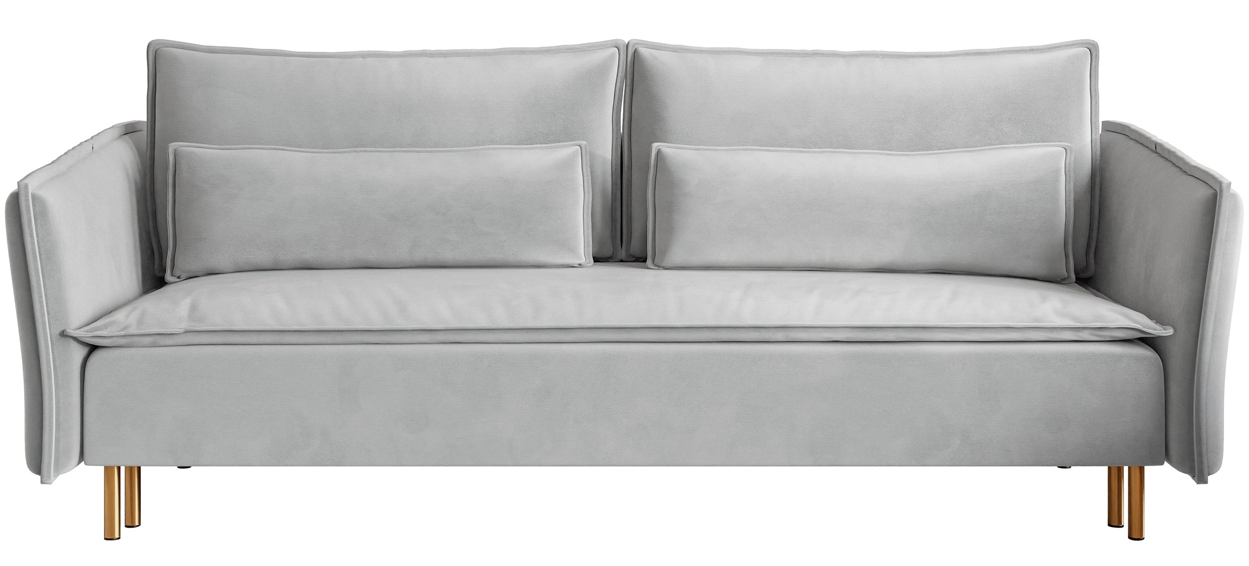 selsey-ummo-dreisitziges-ausklappbares-sofa-mit-stauraum-hellgrauer-velours-gold image 1