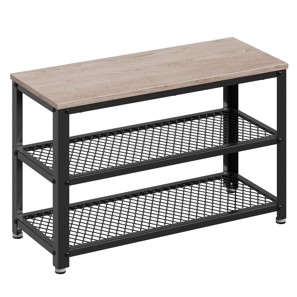 vasagle-schuhbank-mit-3-ebenen-schuhregal-mit-sitzfl-che image 4