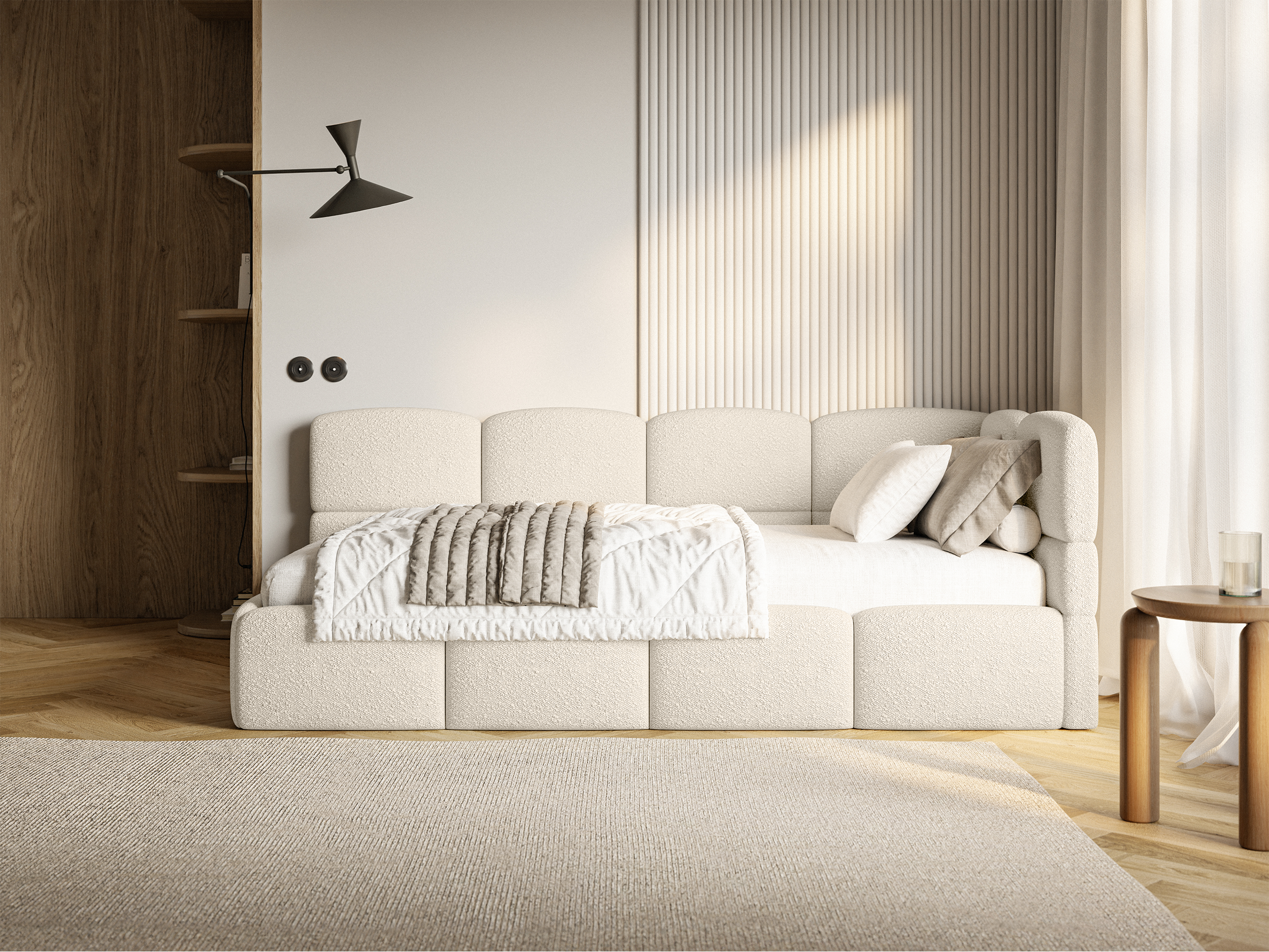selsey-cloudy-jugendbett-90x200-cm-rechtsseitig-mit-stauraum-und-hellbeigen-bouc image 3