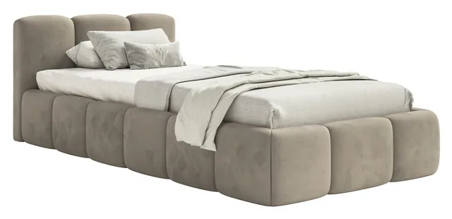 selsey-cloudy-low-polsterbett-90x200-cm-grau-beige-velours-wasserabweisend image 1