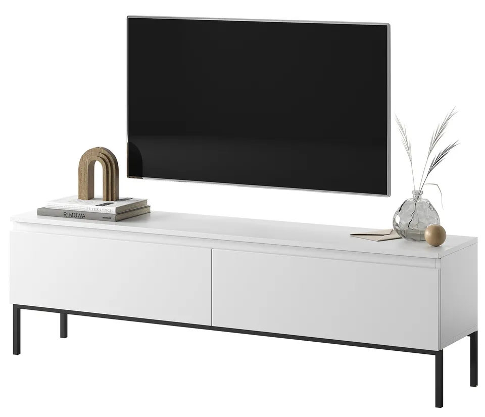 selsey-bemmi-tv-schrank-150-cm-wei-mit-schwarzen-beinen image 1