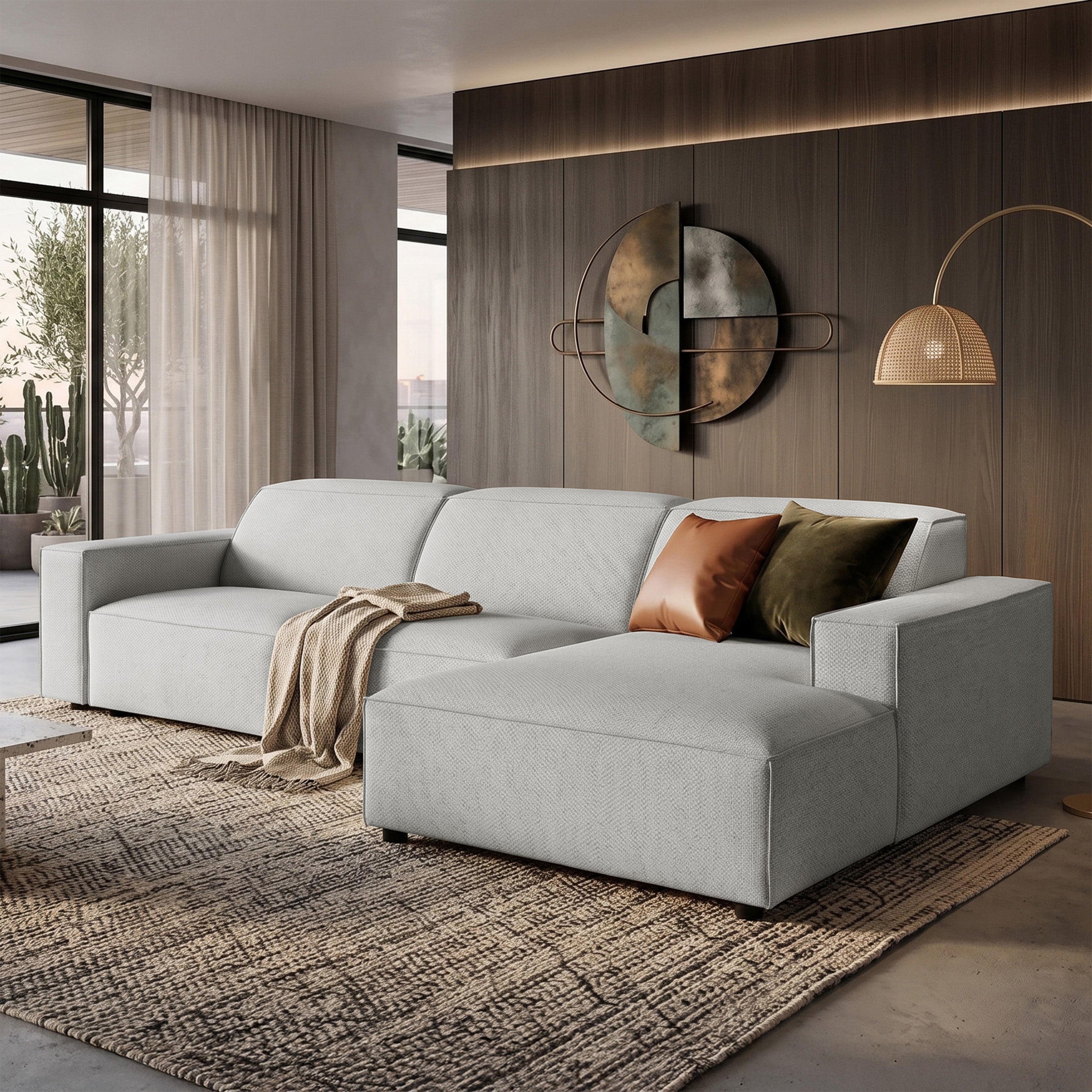 selsey-sellmo-modulares-ecksofa-l-form-rechts-hellgrauer-hydrophober-chenille image 2