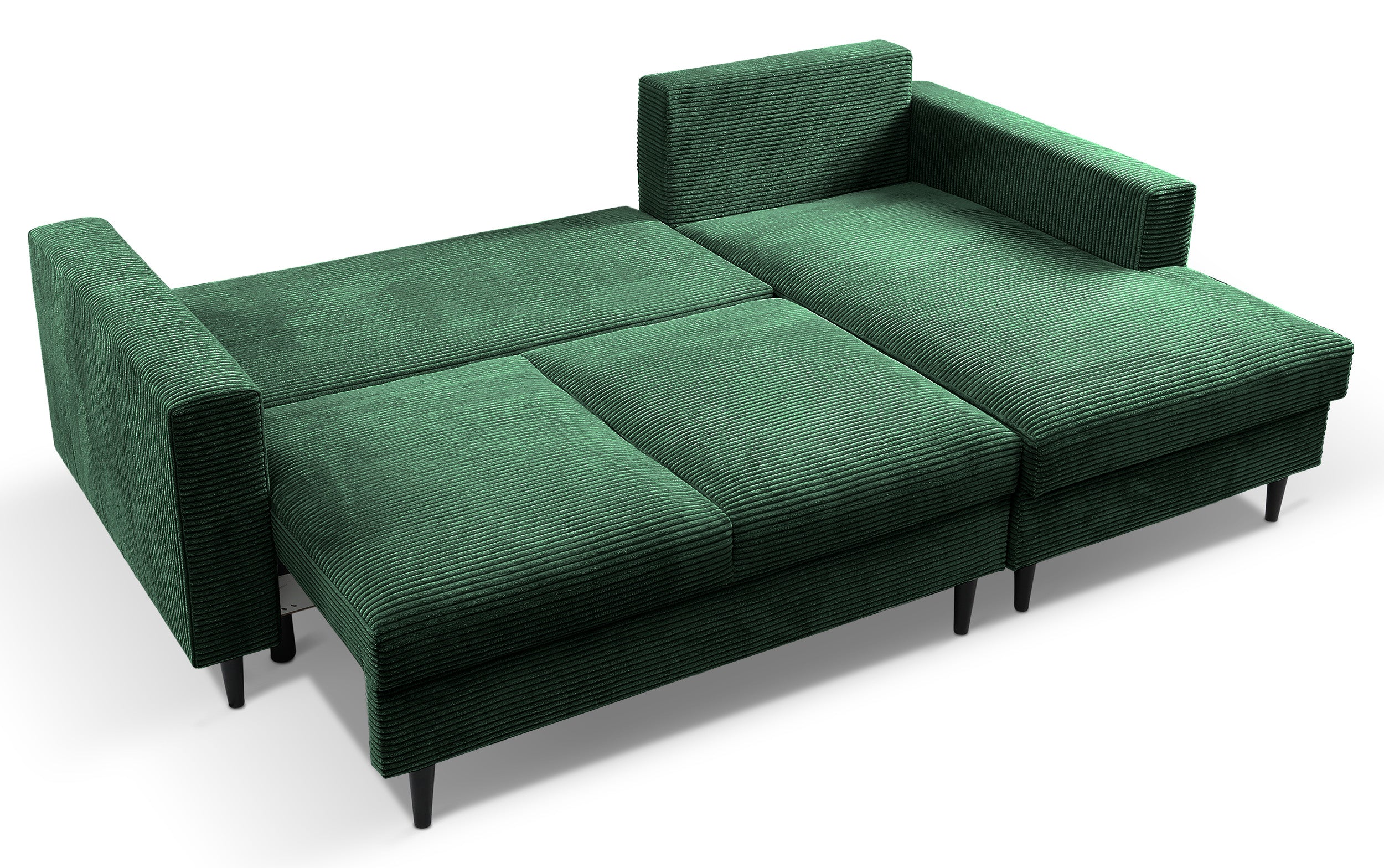selsey-nalika-ecksofa-mit-schlaffunktion-l-form-rechts-dunkelgr-n-cord-mit-staur image 7