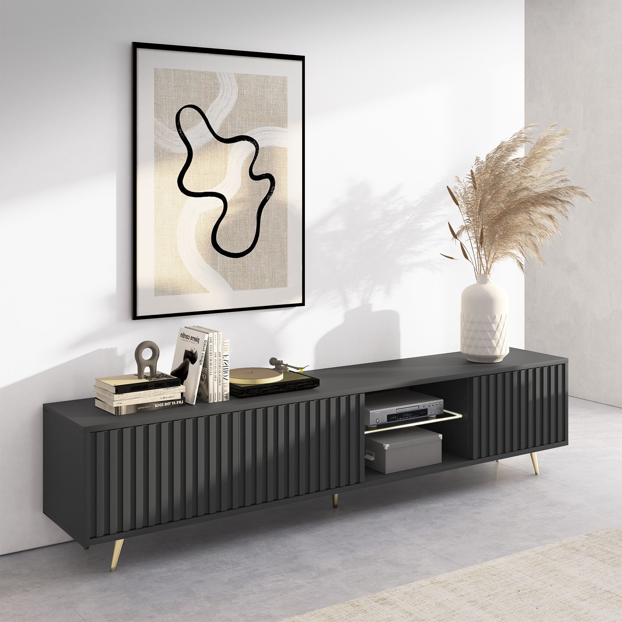 selsey-bello-tv-schrank-175-cm-mit-lamellenfronten-schwarz-mit-led-und-goldenen- image 7