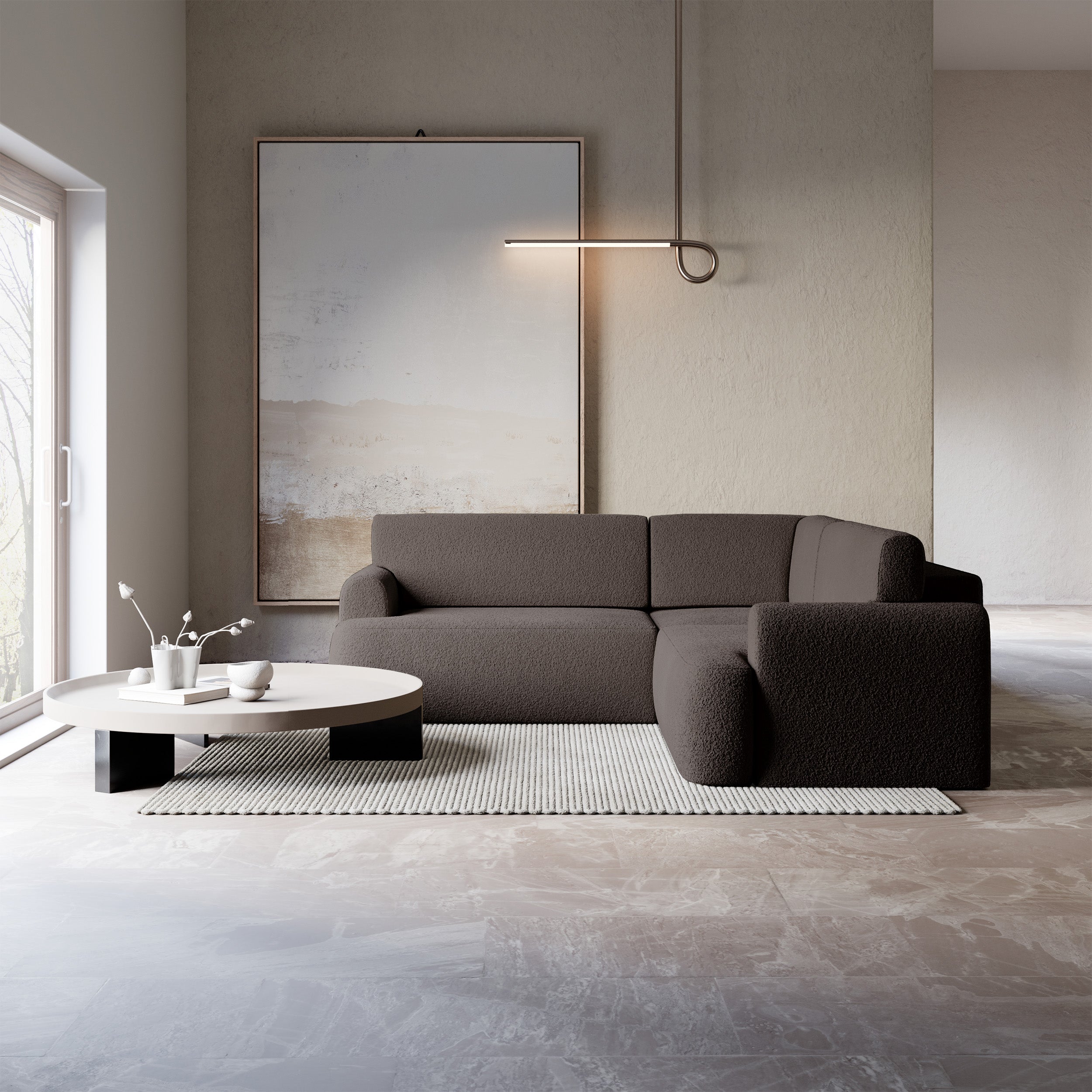 selsey-kaveo-ecksofa-l-form-mit-schlaffunktion-brauner-pl-sch-universell image 2