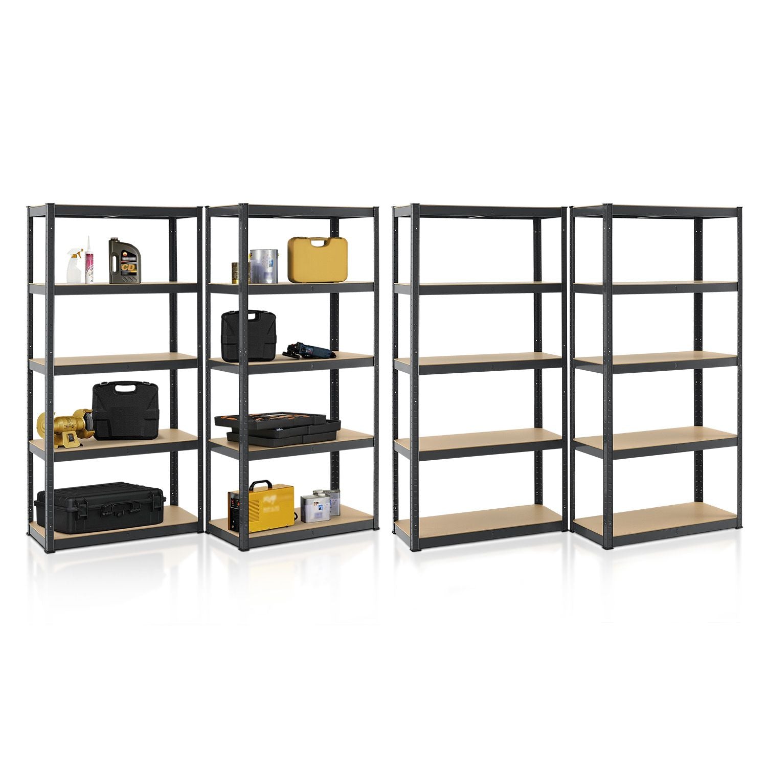 juskys-lagerregal-basic-2er-set-180-x-90-x-40-cm-schwerlastregal-silber image 1
