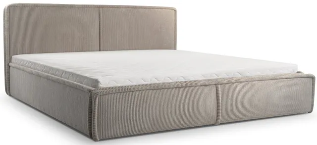 selsey-cordo-gepolstertes-bett-160x200-cm-mit-stauraum-beige-cordstoff-holzlatte image 1