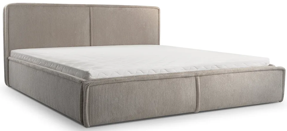 selsey-cordo-gepolstertes-bett-160x200-cm-mit-stauraum-beige-cordstoff-holzlatte image 1