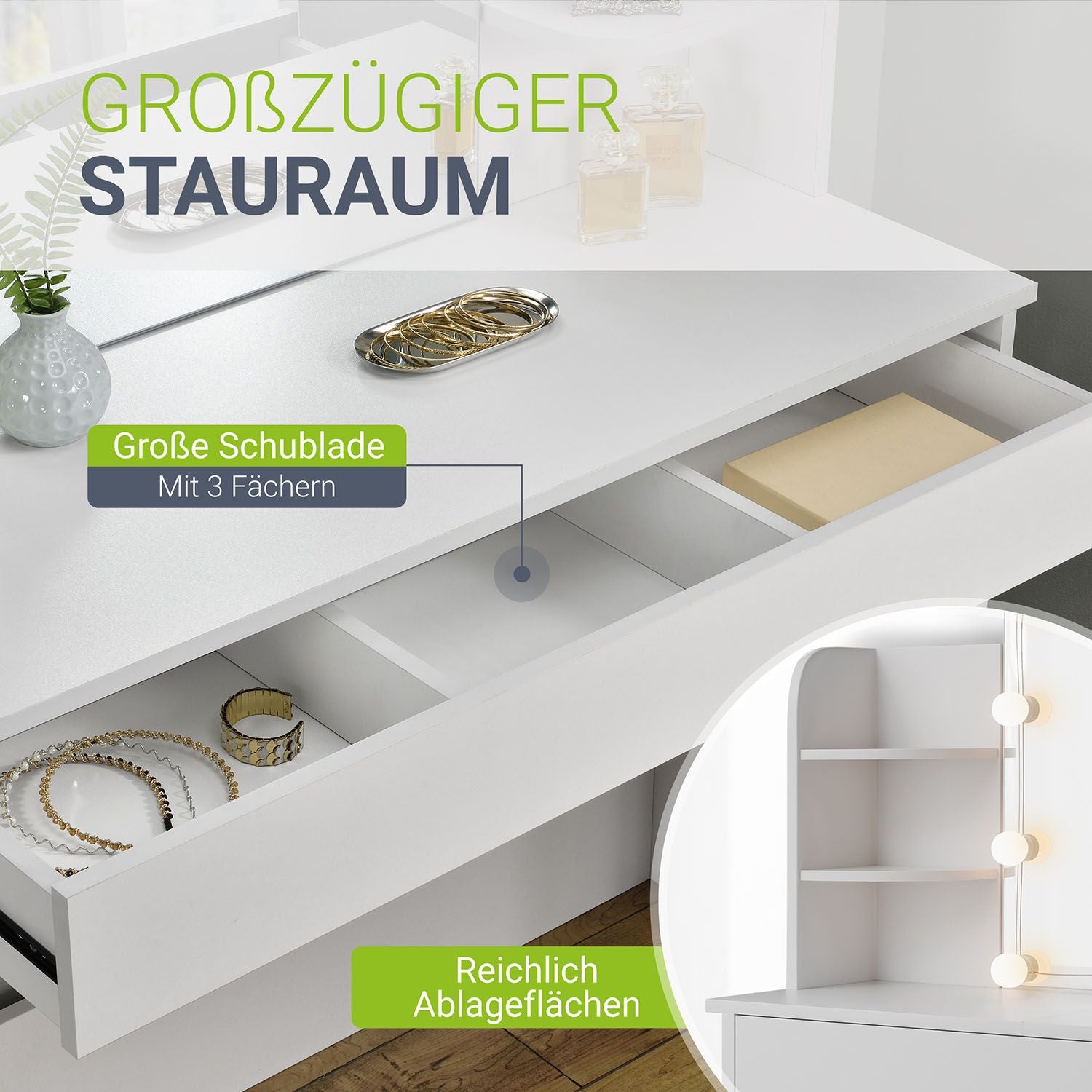 juskys-bella-schminktisch-mit-led-beleuchtung-und-spiegel-wei image 3