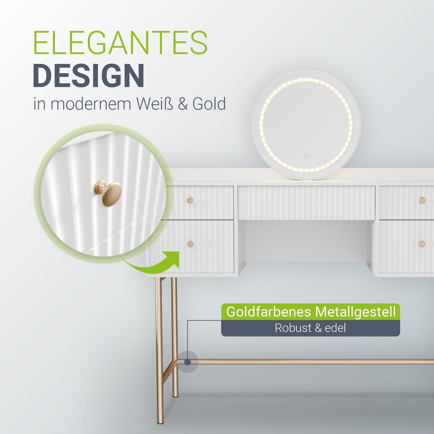juskys-schminktisch-samira-wei-gold-kosmetiktisch-mit-touch-led-spiegel-und-5-sc image 6