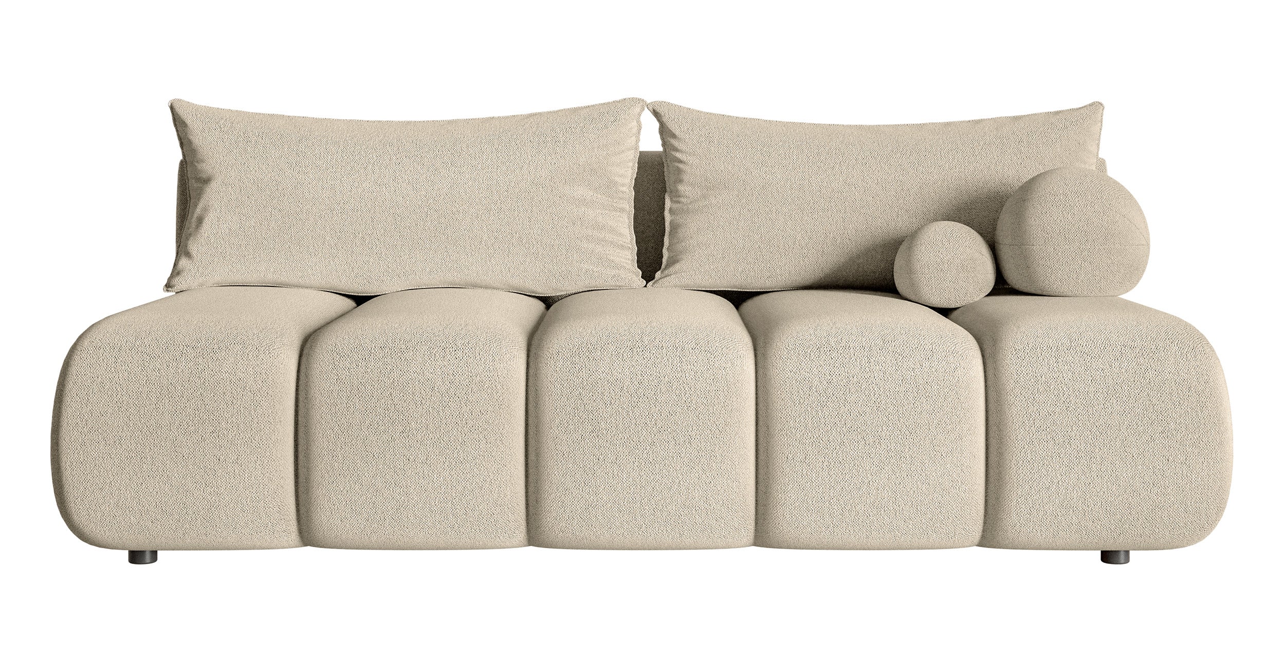 selsey-sofa-dandelino-mini-dreisitzig-mit-schlaffunktion-hellbeige-chenille image 1