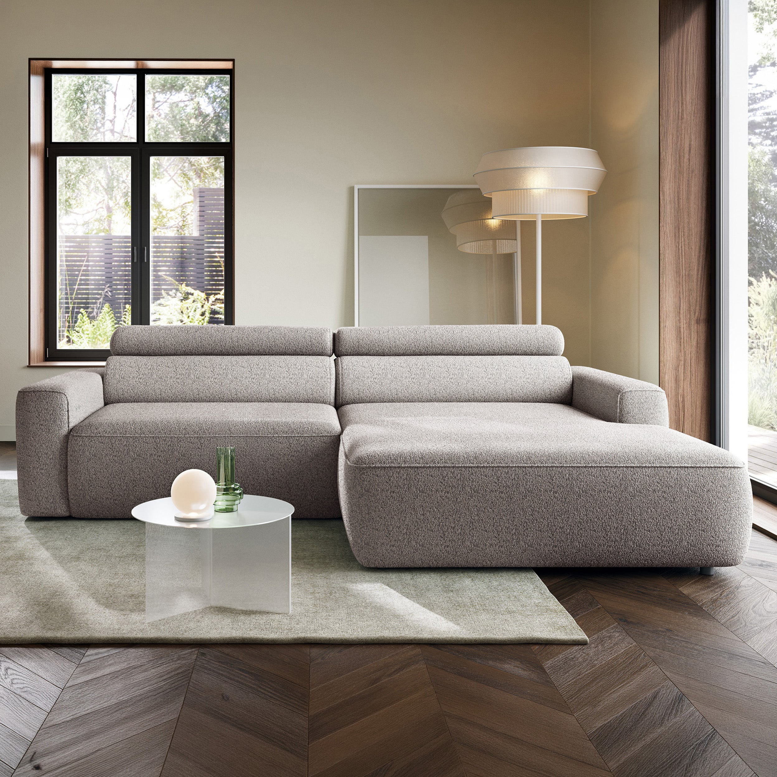 selsey-fando-ecksofa-l-f-rmig-rechts-mit-elektrischem-auszug-grau-beige-geflecht image 2