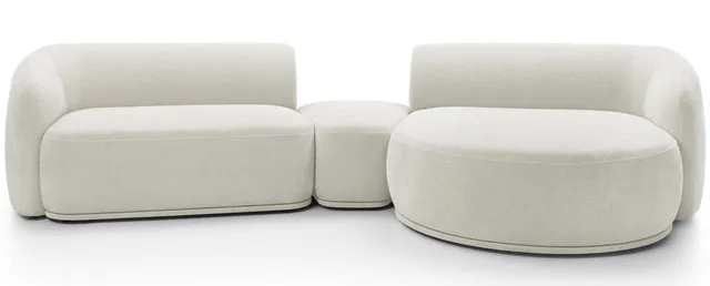 selsey-bommo-modulares-ecksofa-l-f-rmig-rechts-mit-pouf-cremefarbenes-chenille image 1