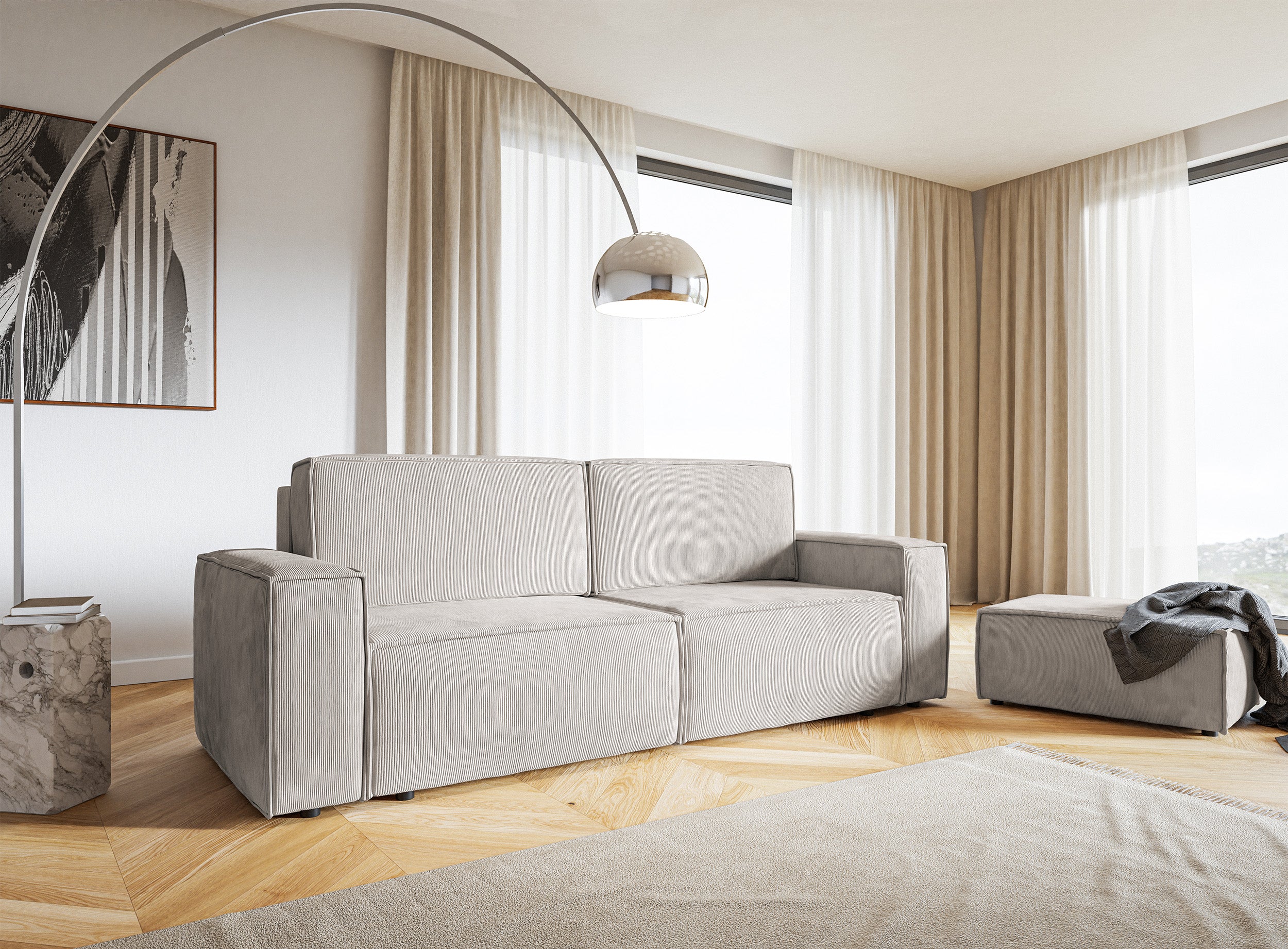 selsey-copertino-dreisitziges-ausklappbares-schlafsofa-sand-cordstoff image 3