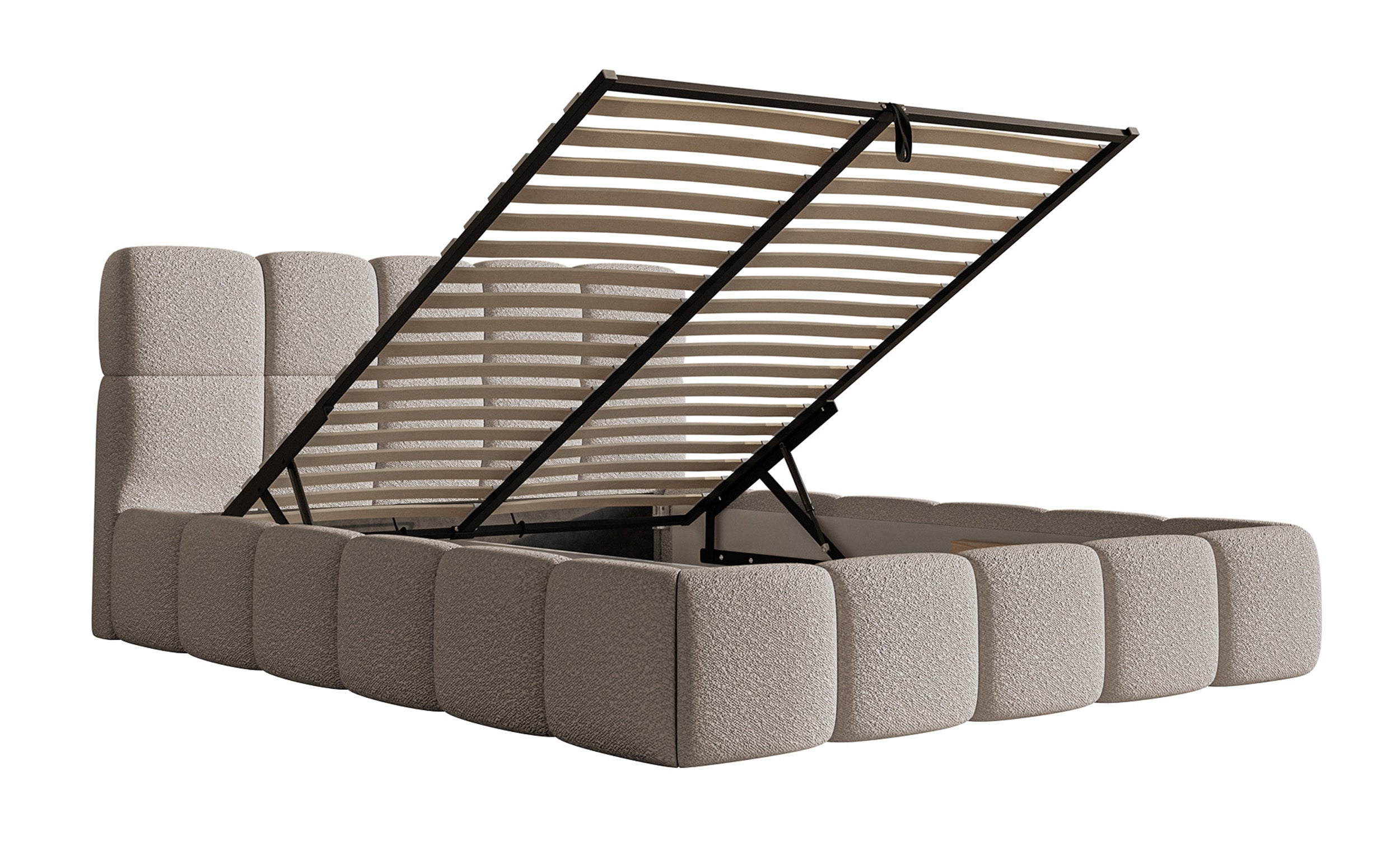 selsey-cloudy-gepolstertes-bett-120x200-cm-mit-stauraum-hellgrauer-boucl-stoff-m image 3