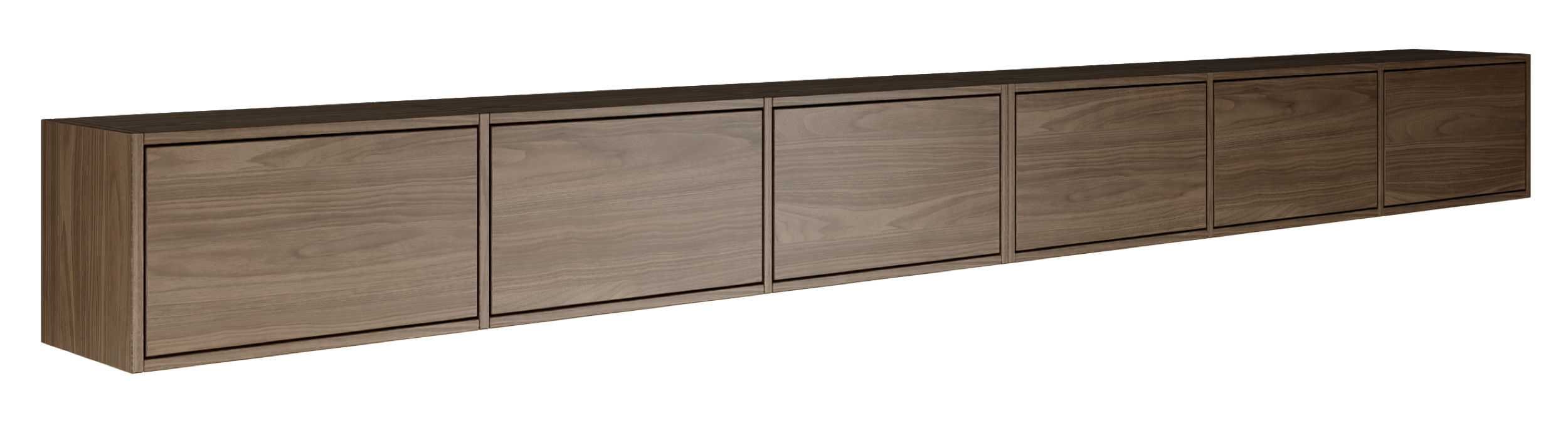 selsey-framme-h-ngender-tv-schrank-300-cm-mit-6-klappen-wisconsin-nussbaum image 1
