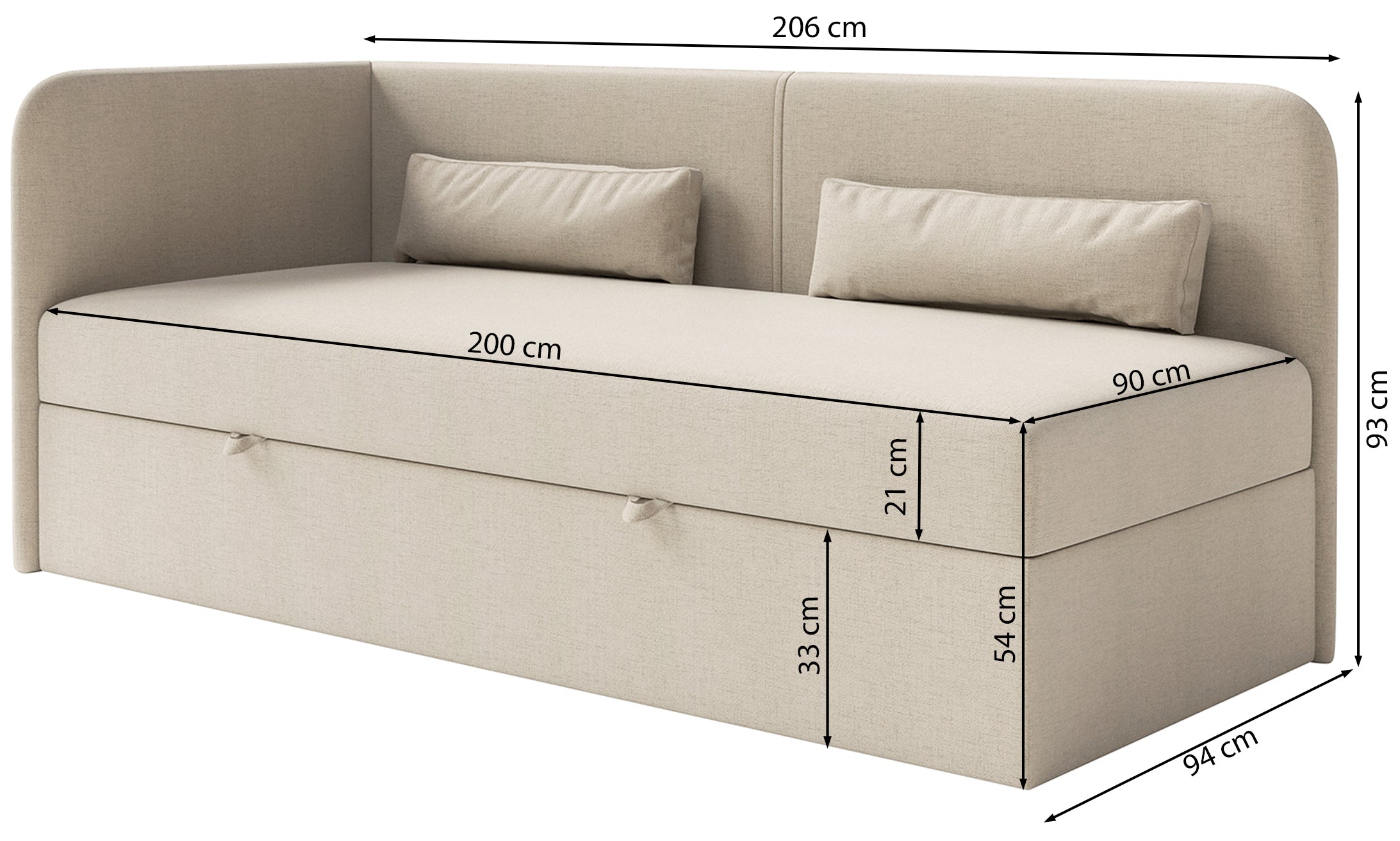 selsey-calmmo-jugendbett-90x200-cm-links-mit-stauraum-rosa-hydrophobe-chenille image 8