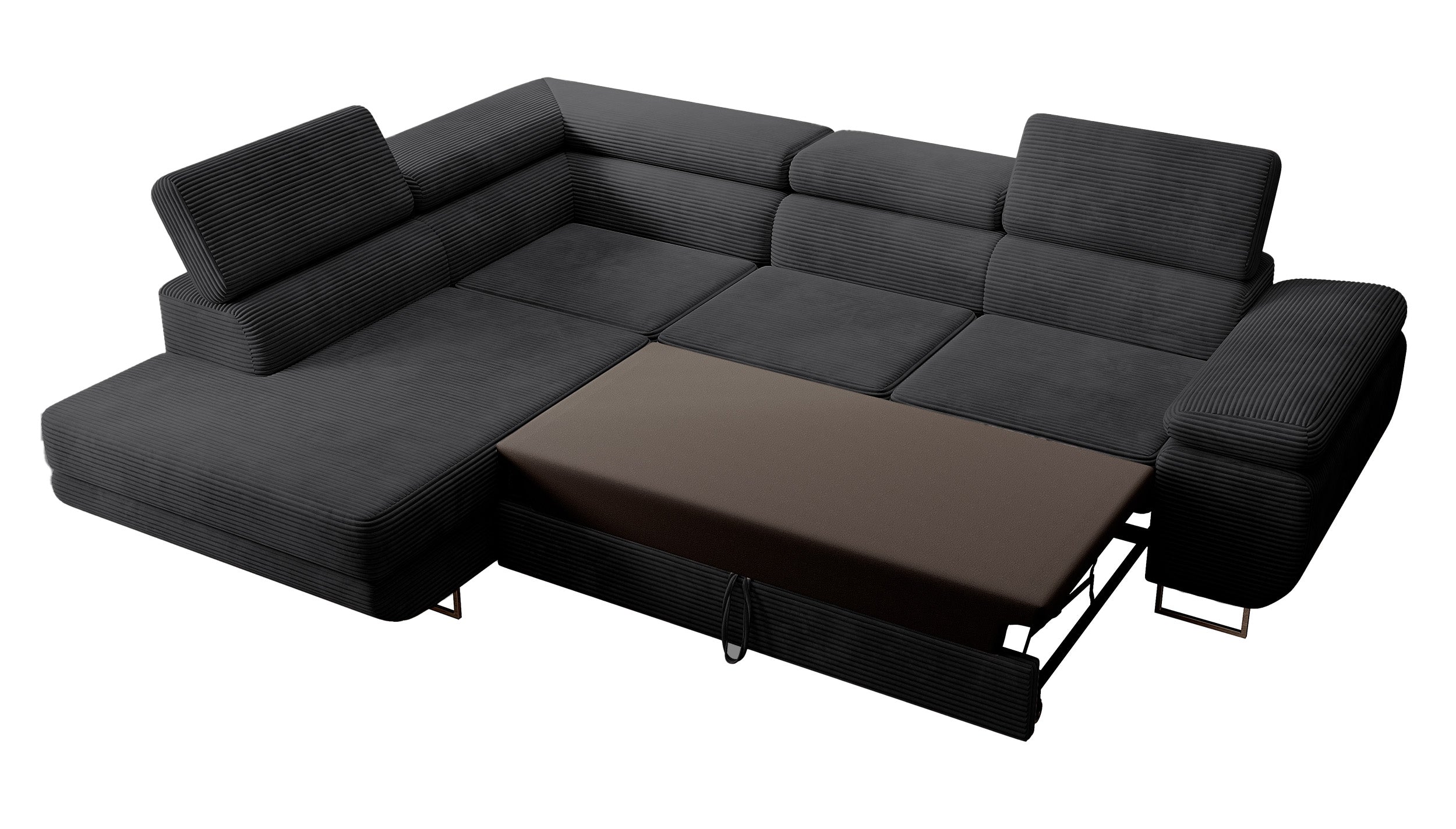 selsey-stevil-ecksofa-mit-schlaffunktion-l-form-links-schwarzer-cord-mit-staurau image 3