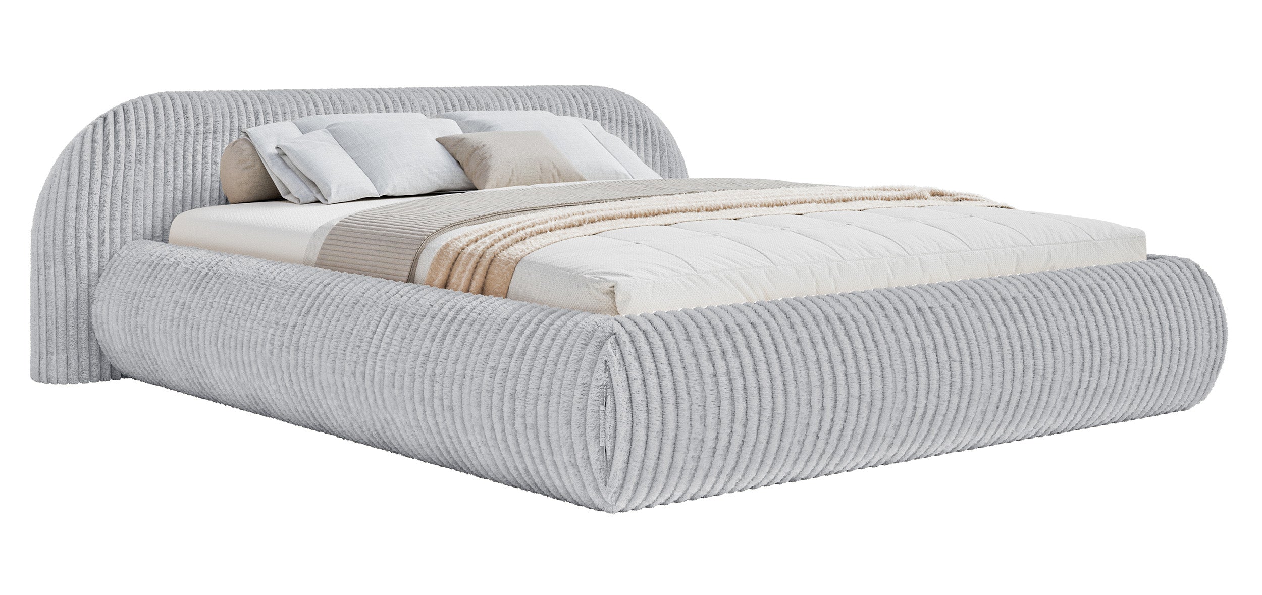 selsey-shels-low-gepolstertes-bett-160x200-cm-mit-stauraum-grauer-cordstoff image 1