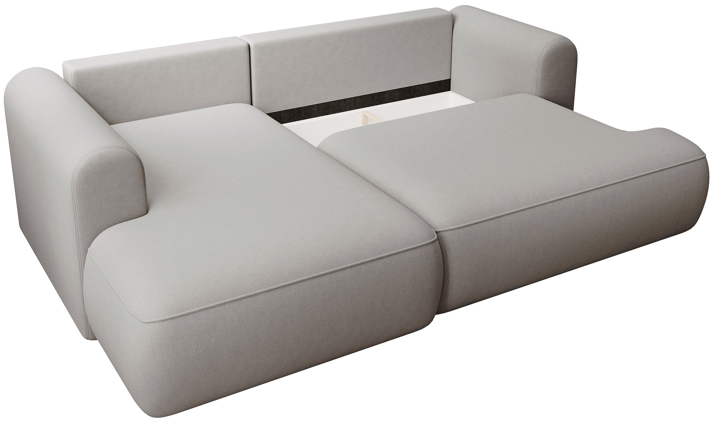 selsey-ovo-mini-ecksofa-mit-schlaffunktion-l-links-mit-stauraum-grauer-samt image 3