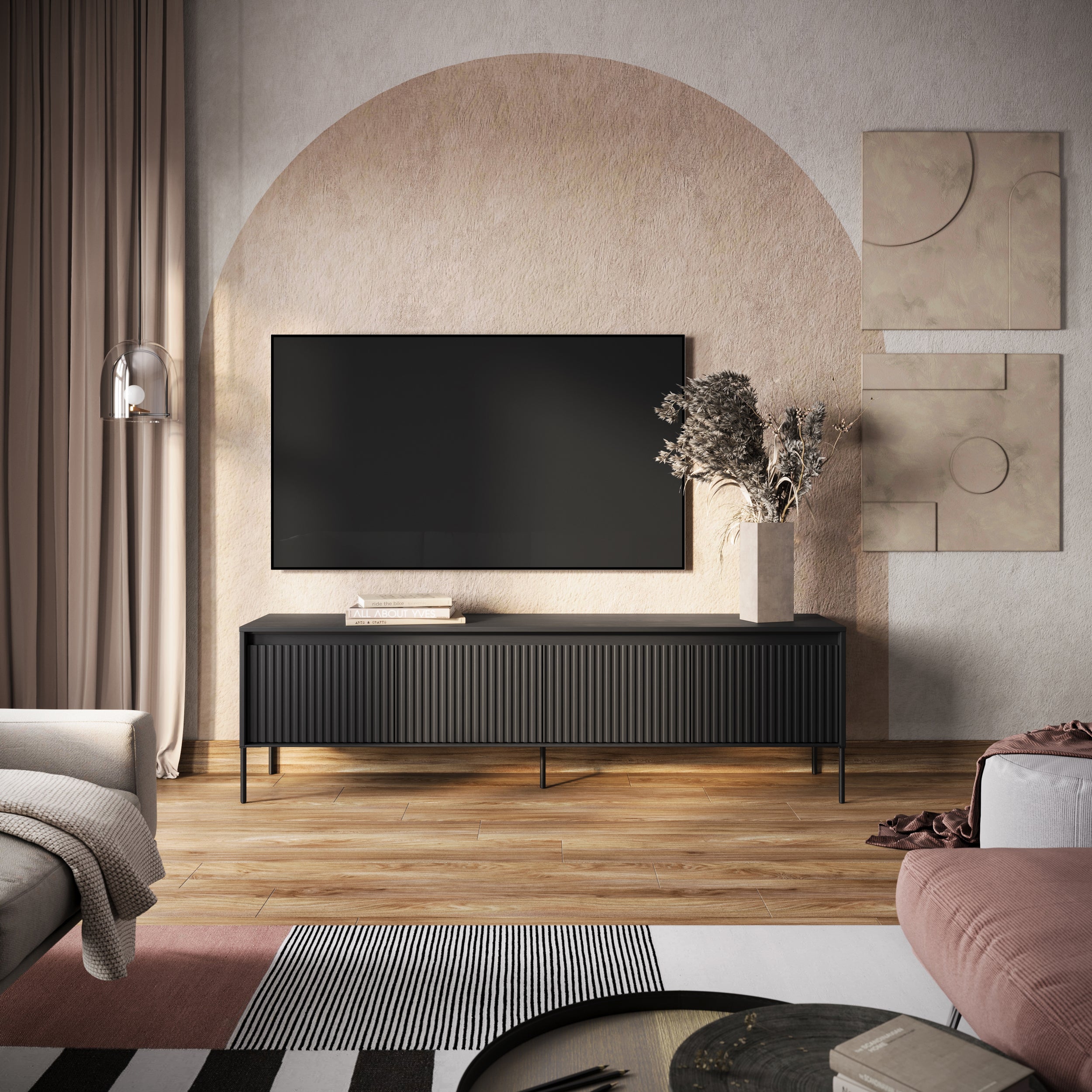selsey-trend-tv-schrank-193-cm-mit-led-in-schwarz image 2