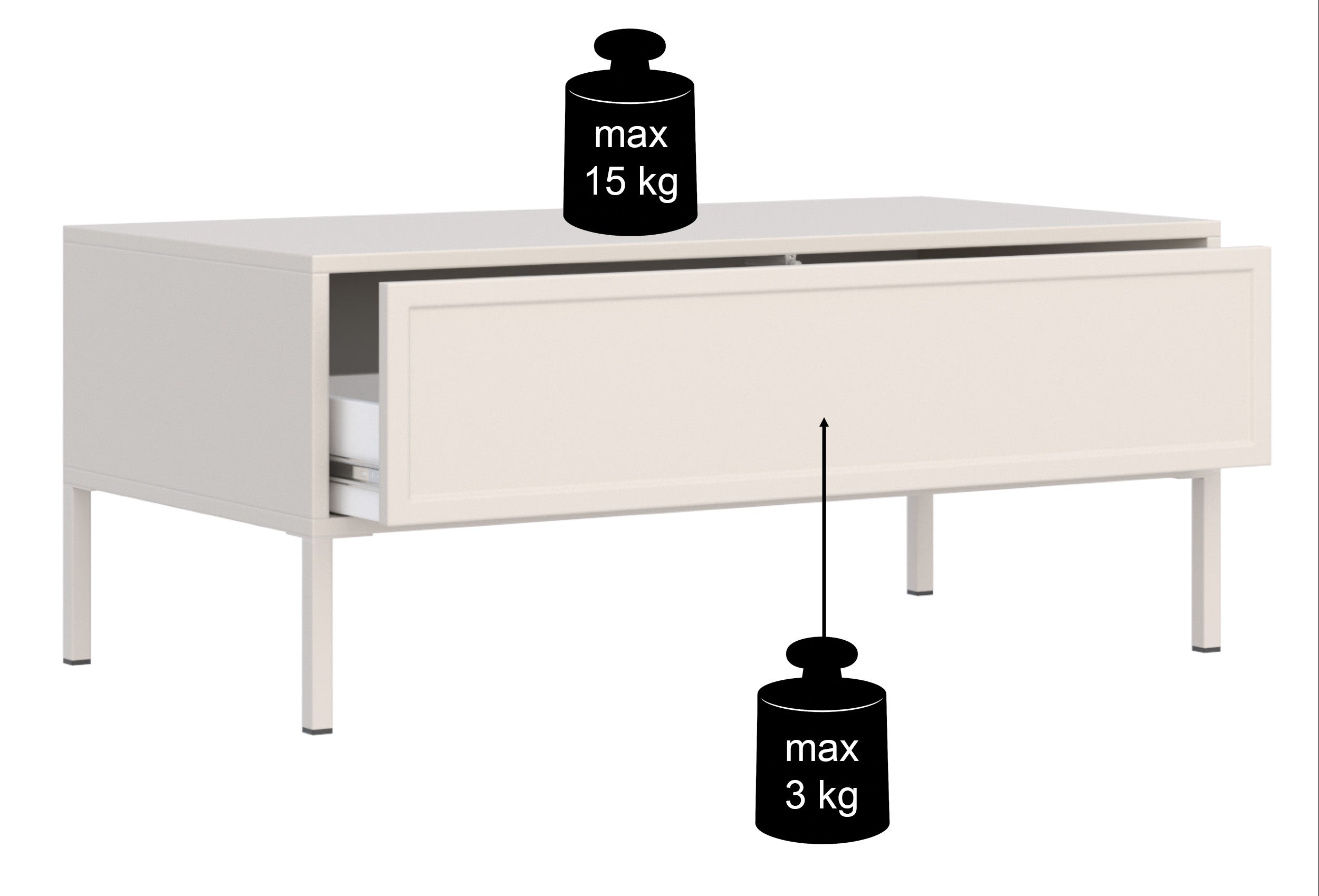 selsey-velveto-couchtisch-100x50-cm-schwarz-mit-schublade image 7