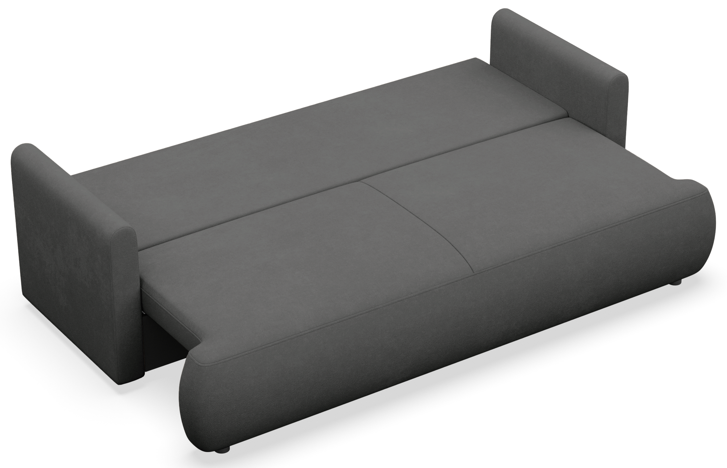 selsey-dreisitziges-schlafsofa-ovo-mini-mit-stauraum-dunkelgrauer-chenille-auskl image 2