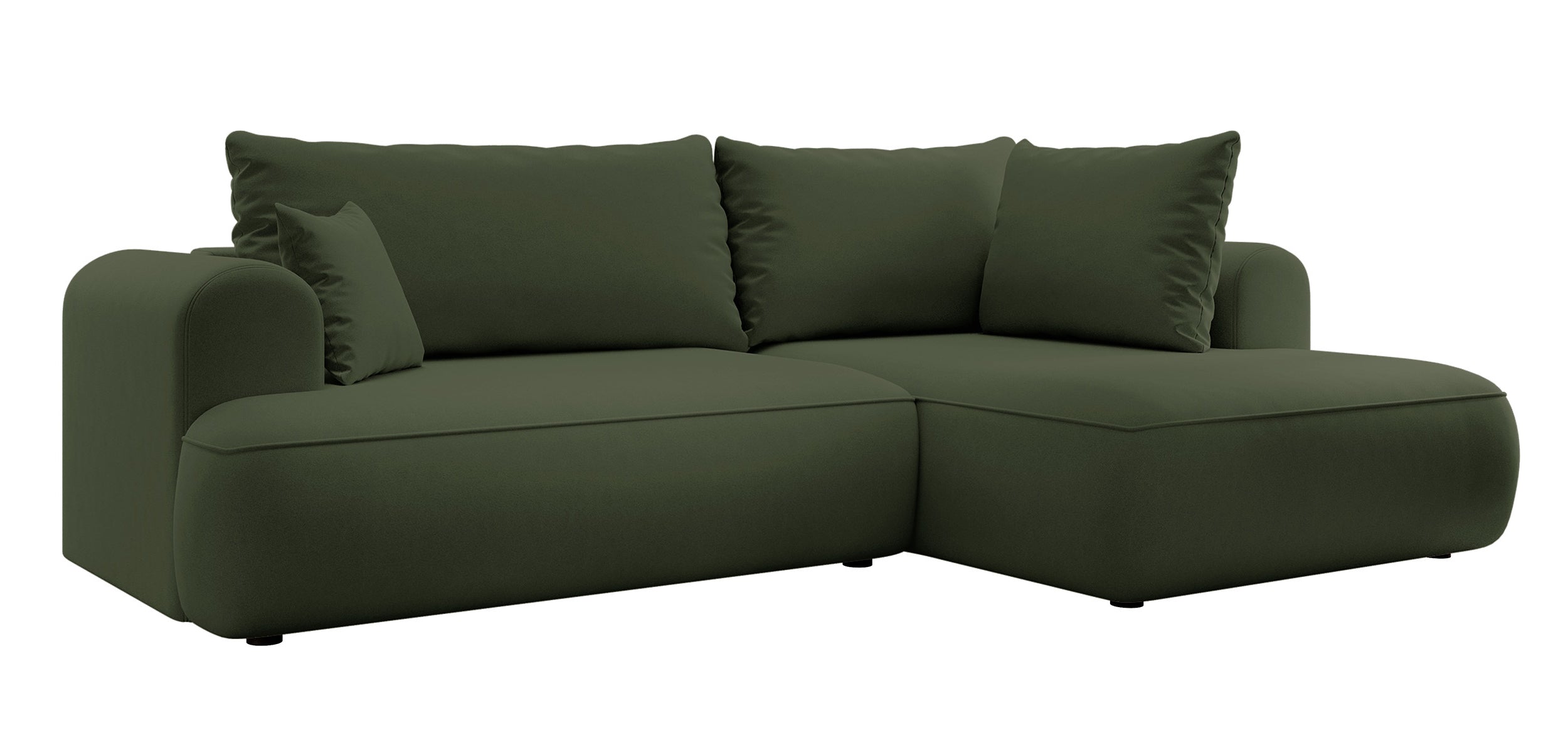 selsey-ovo-ecksofa-mit-schlaffunktion-rechts-oliv-samt-l-form image 1