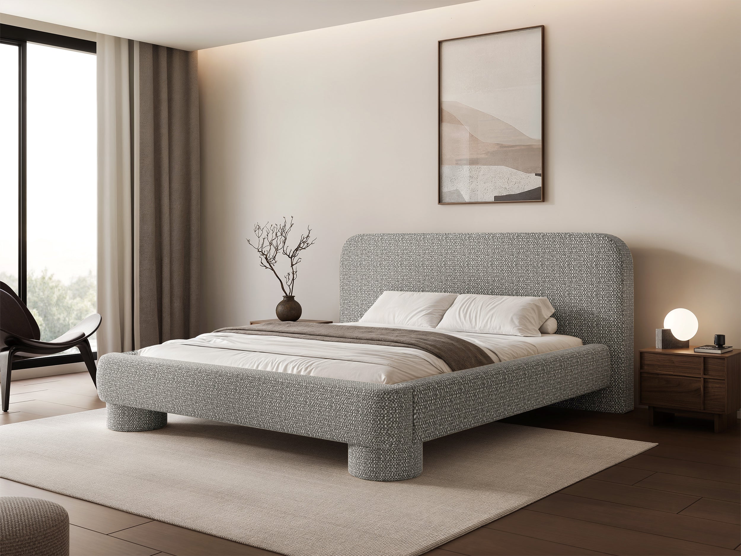 selsey-fredo-gepolstertes-bett-140x200-cm-mit-stauraum-grau-chenille image 4