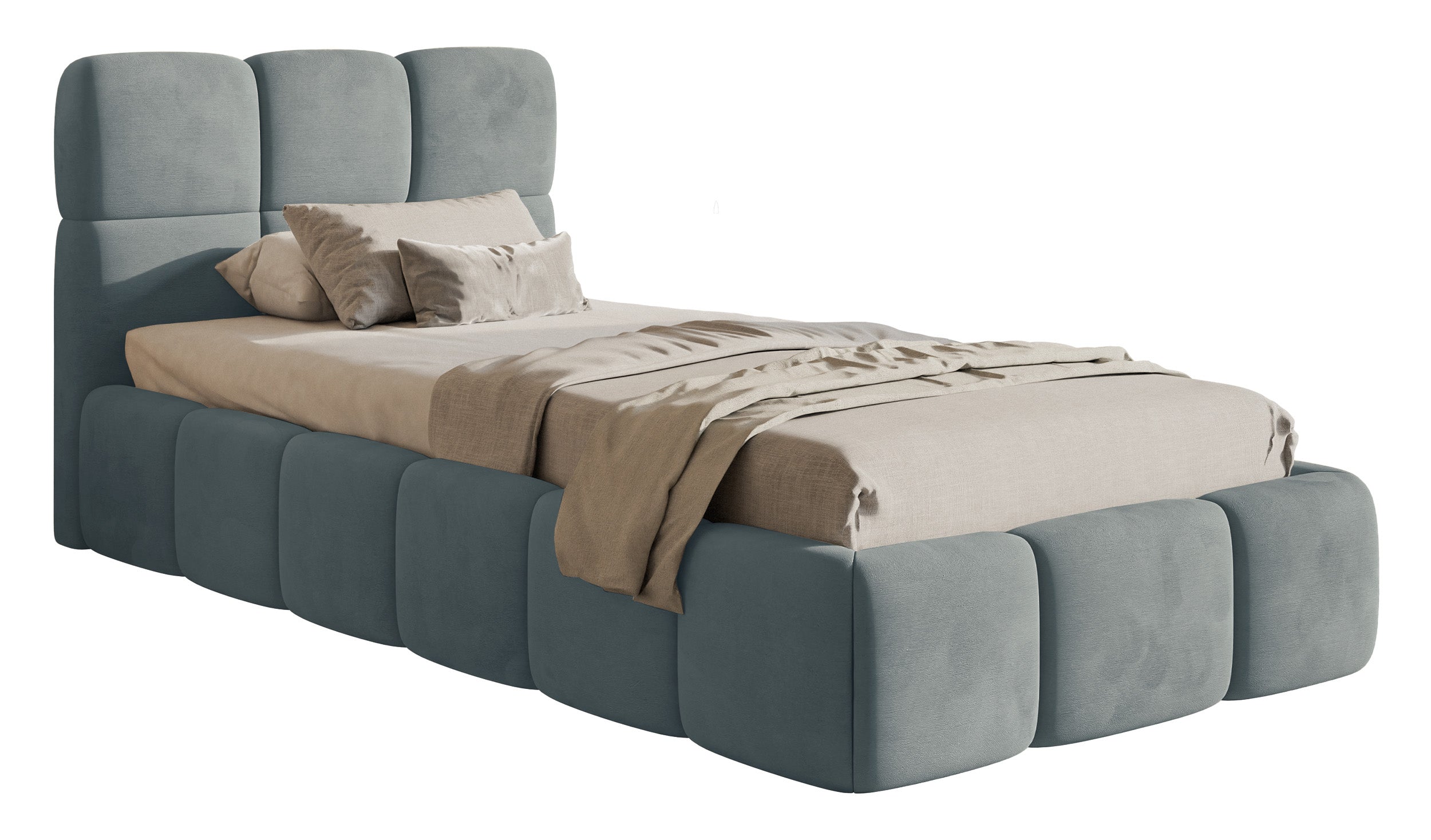 selsey-cloudy-gepolstertes-bett-90x200-cm-mit-stauraum-grauer-velours image 1