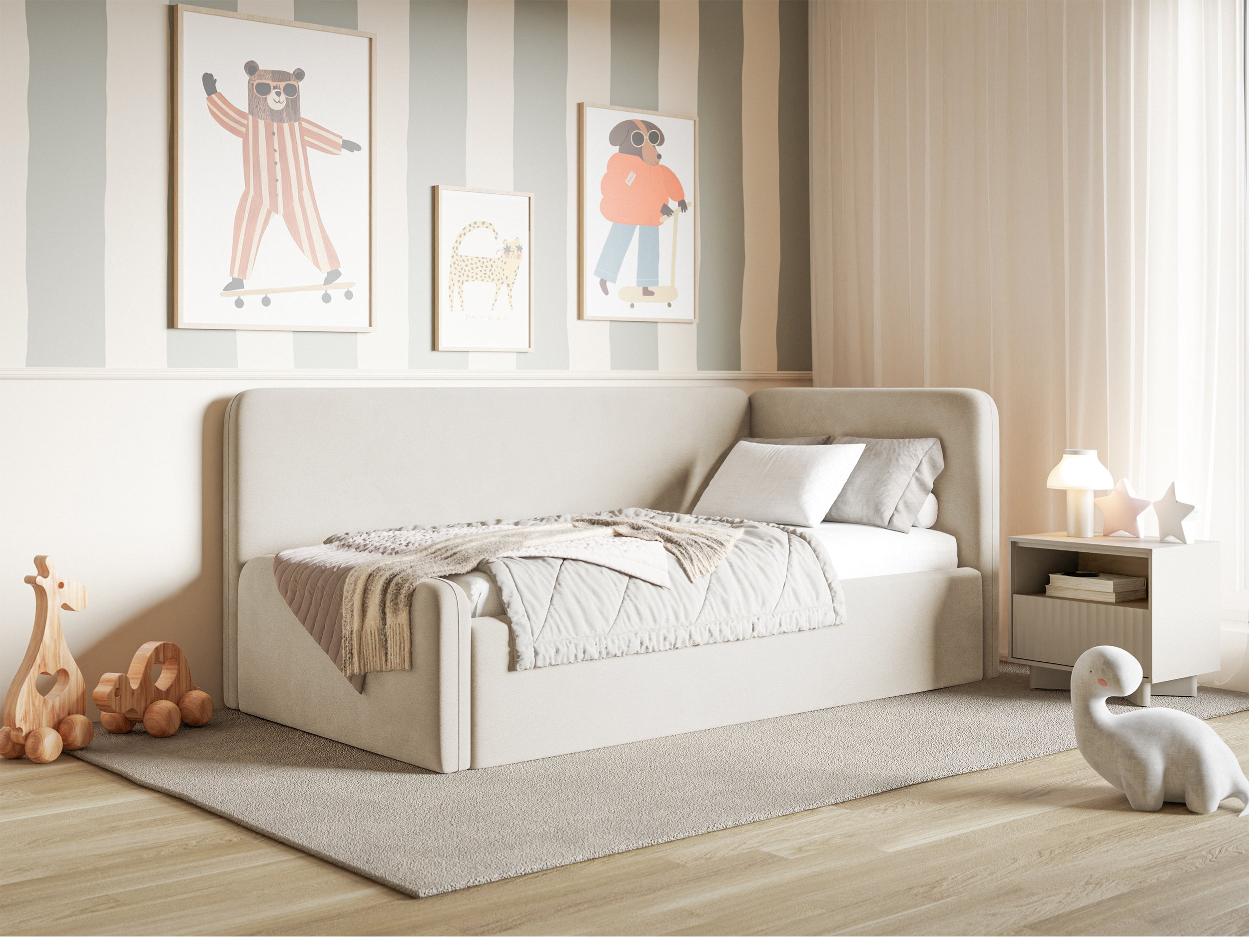 selsey-fanklo-jugendbett-120x200-cm-rechtsseitig-mit-stauraum-hellbeiger-samt image 5