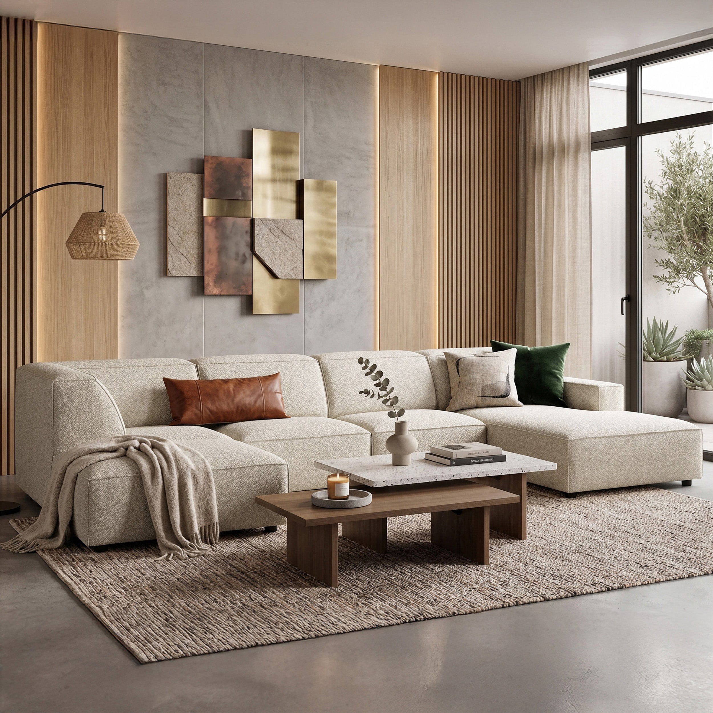 selsey-sellmo-gro-es-u-f-rmiges-modulares-ecksofa-mit-hocker-links-creme-hydroph image 2