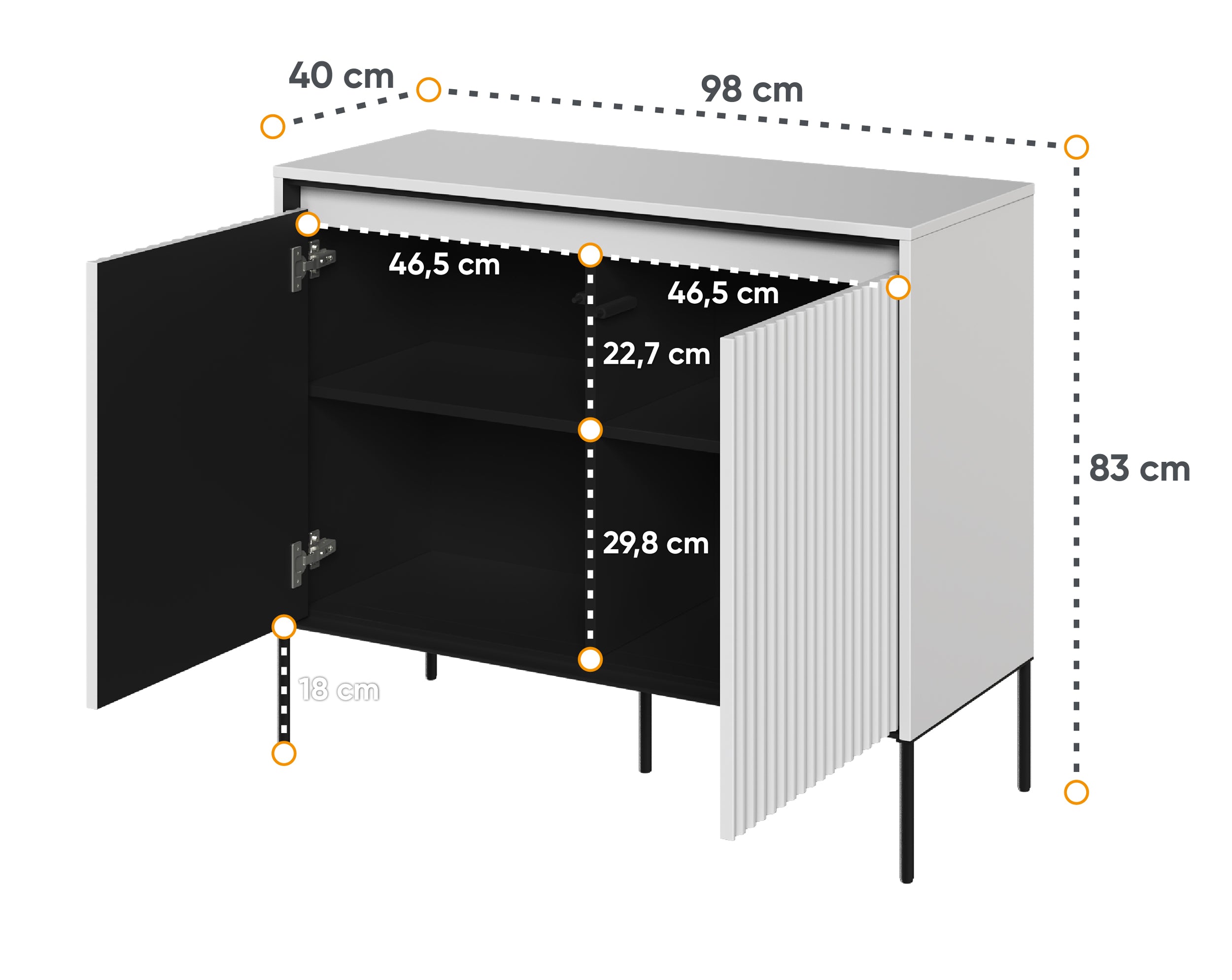 selsey-trend-zweit-rige-kommode-98-cm-mit-led-wei image 4