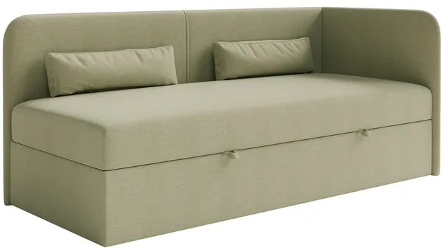selsey-calmmo-jugendbett-90x200-cm-rechts-mit-stauraum-olivgr-n-chenille image 1
