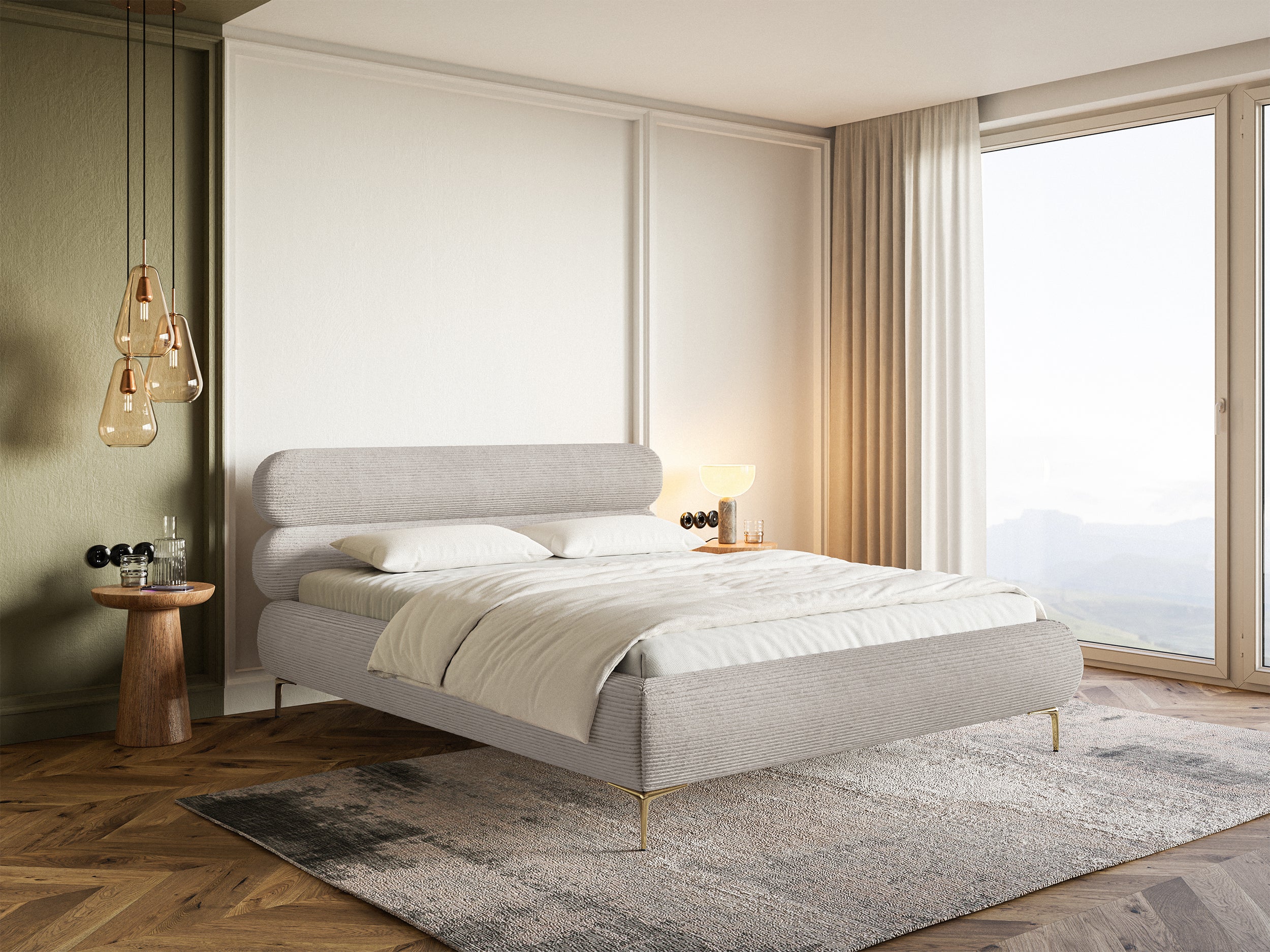 selsey-roule-polsterbett-140x200-cm-mit-stauraum-hellbeige-cord-goldene-f-e image 2