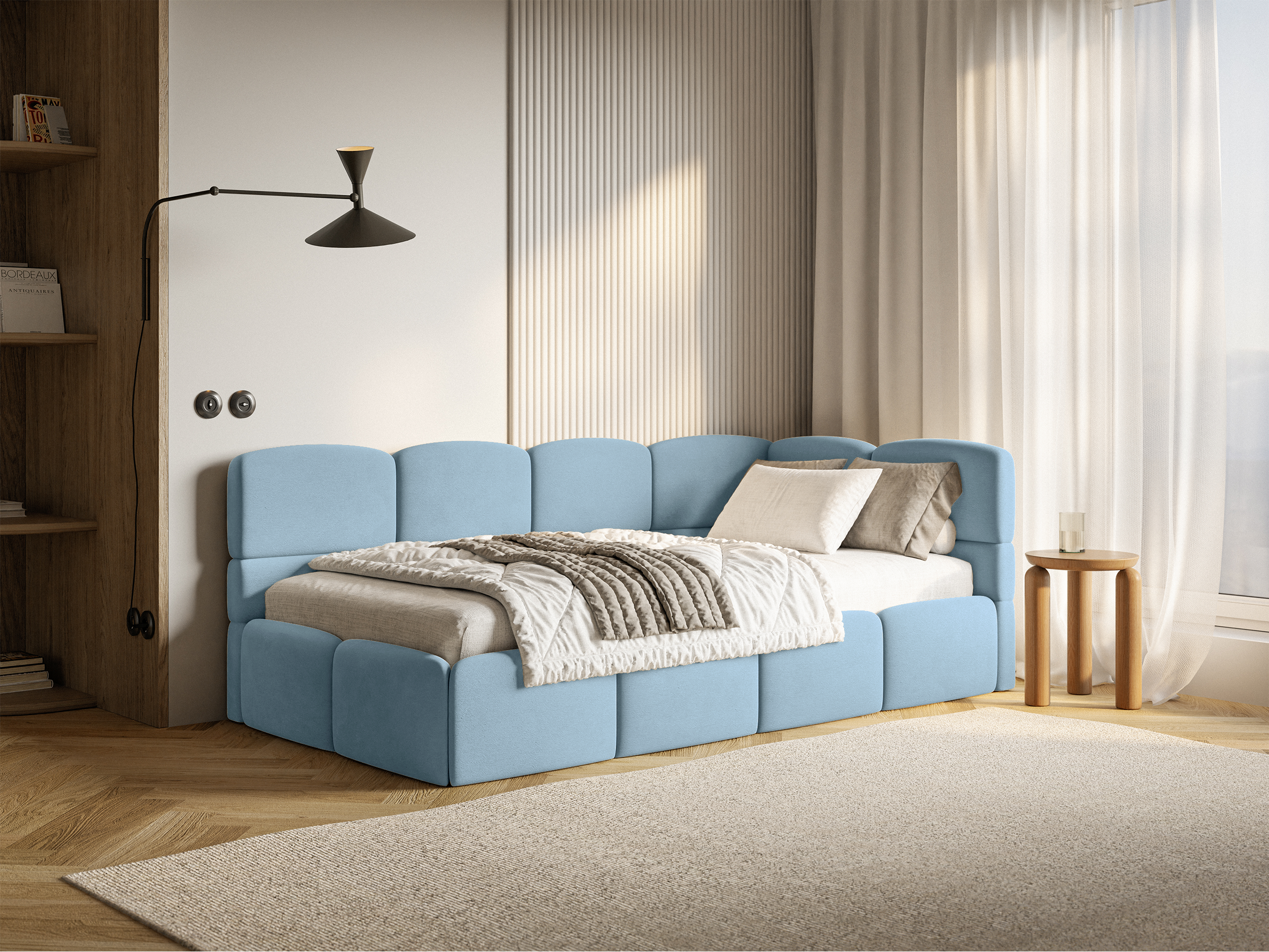selsey-cloudy-jugendbett-120x200-cm-rechtsseitig-mit-matratze-und-stauraum-hellb image 2